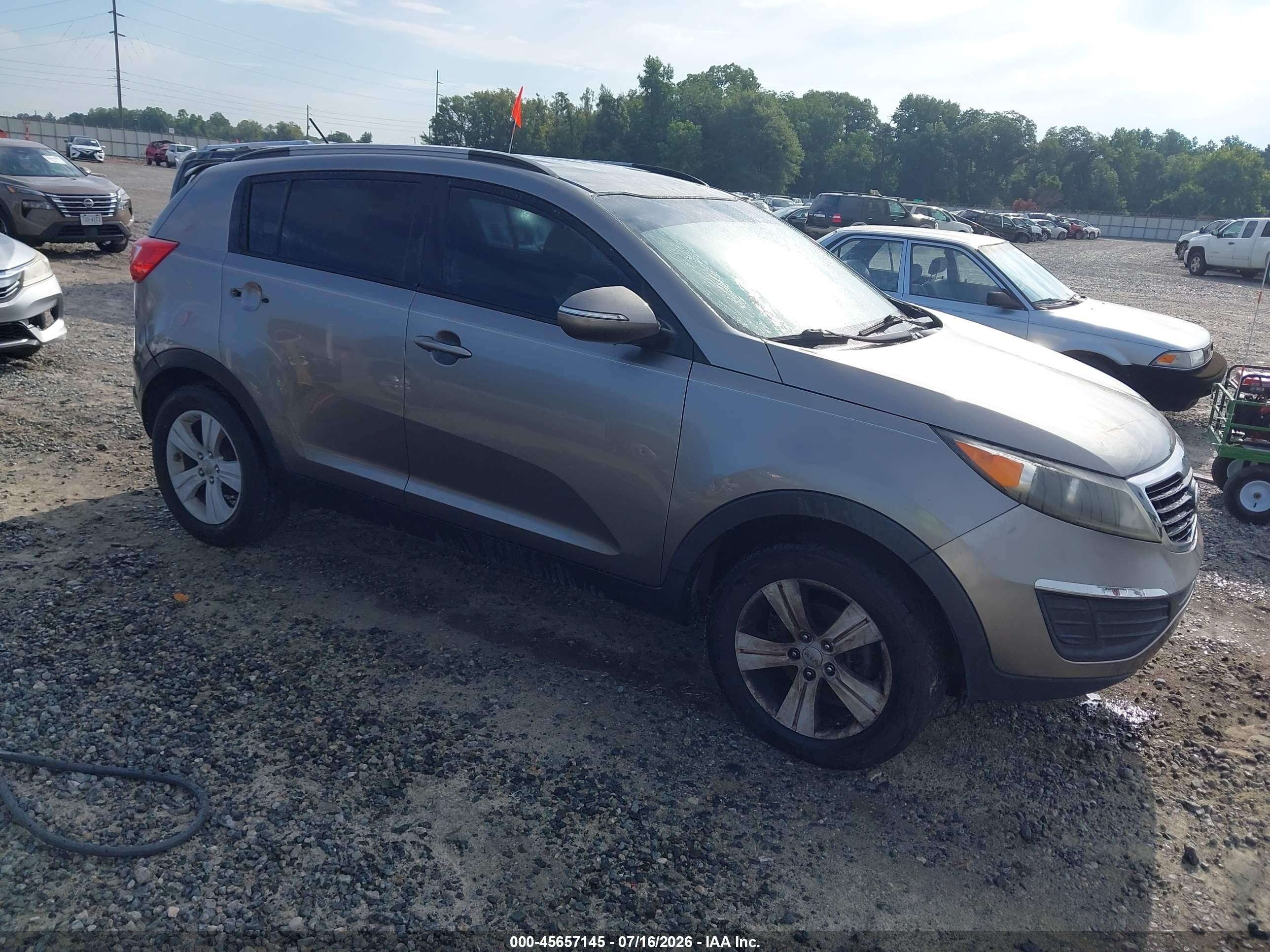 2011 Kia Sportage Lx Gray vin: KNDPB3A23B7169854