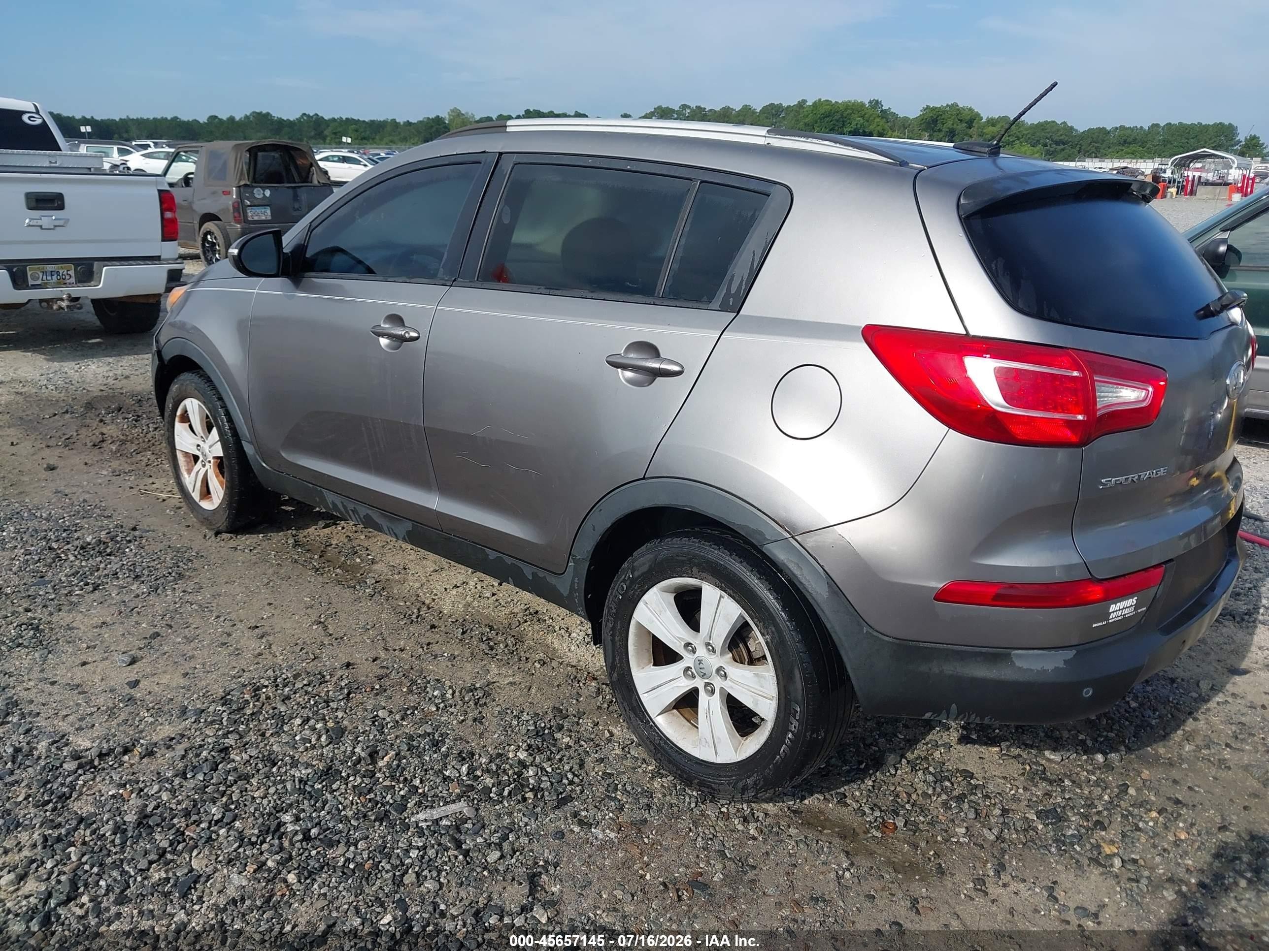 2011 Kia Sportage Lx Gray vin: KNDPB3A23B7169854