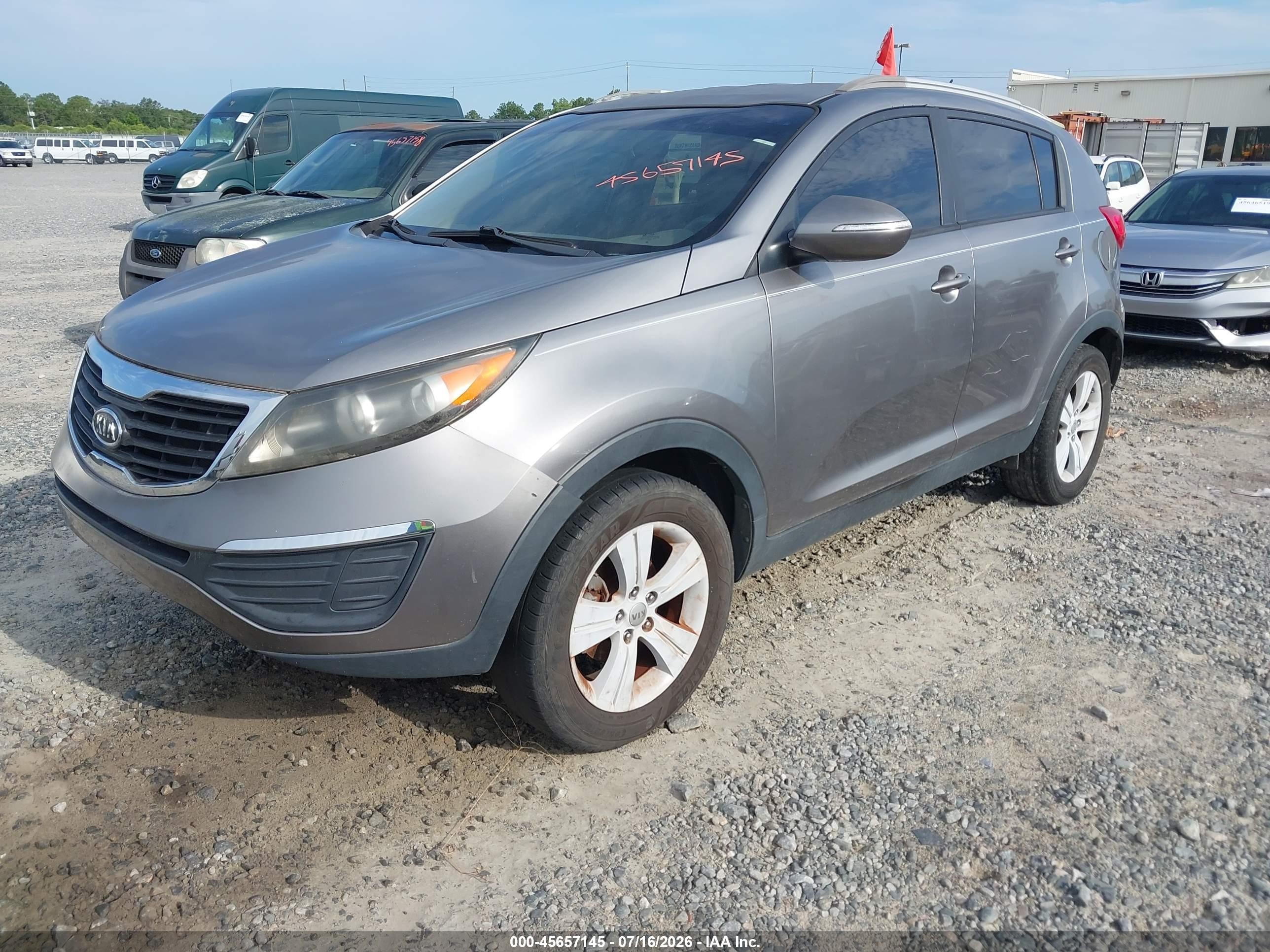 2011 Kia Sportage Lx Gray vin: KNDPB3A23B7169854