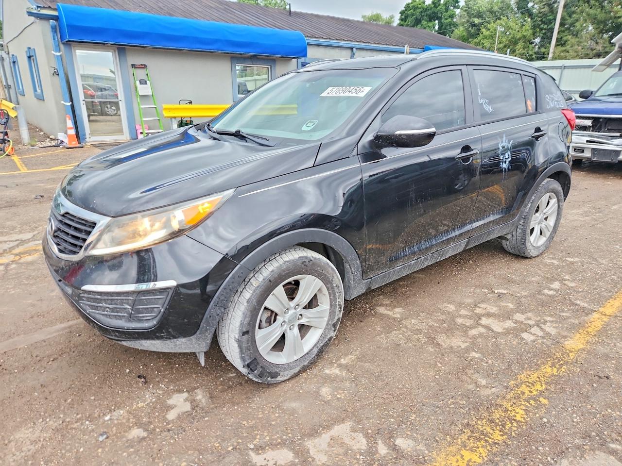 2013 Kia Sportage Lx Black vin: KNDPB3A23D7371645