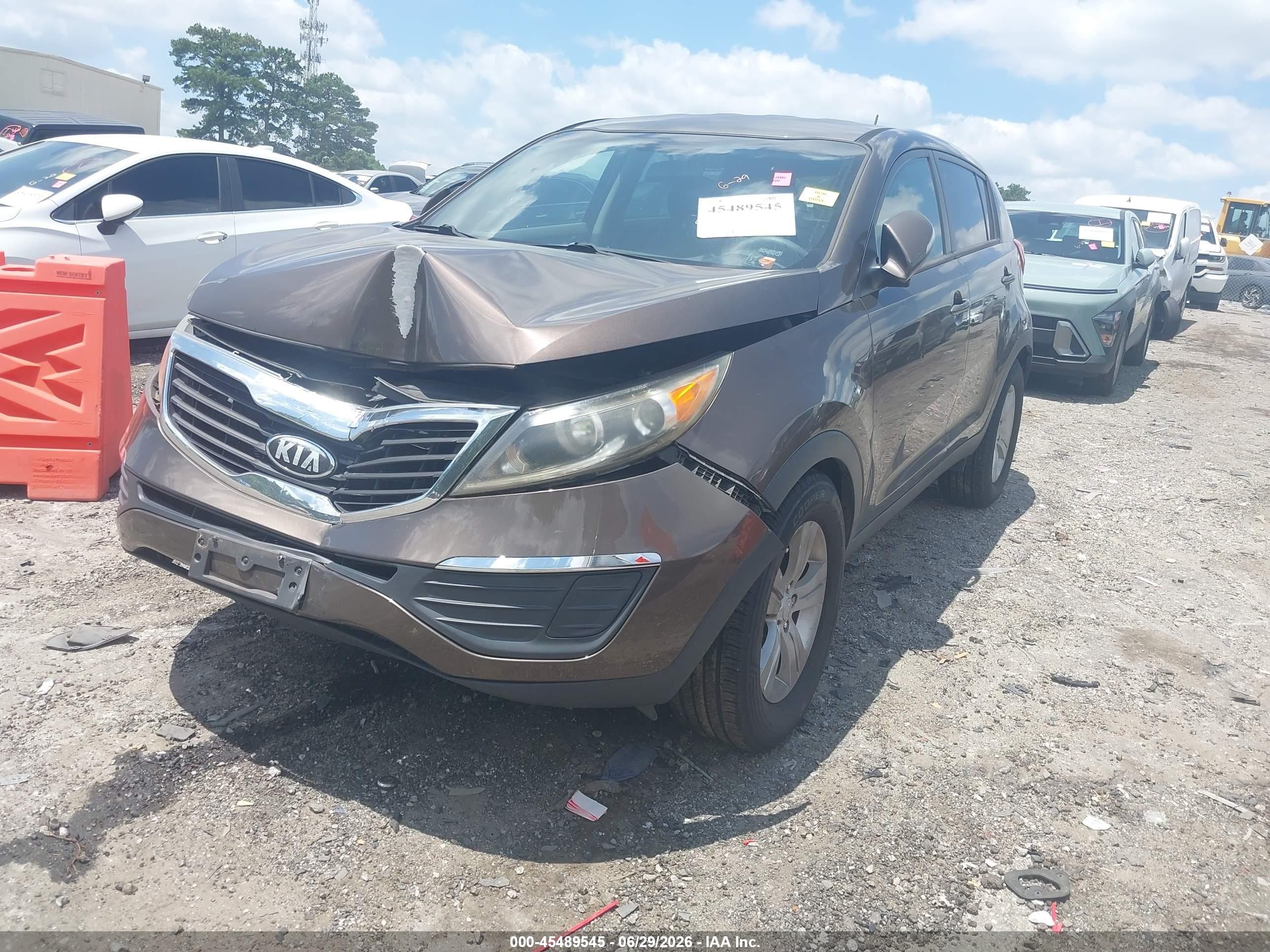2013 Kia Sportage Lx Brown vin: KNDPB3A23D7421721