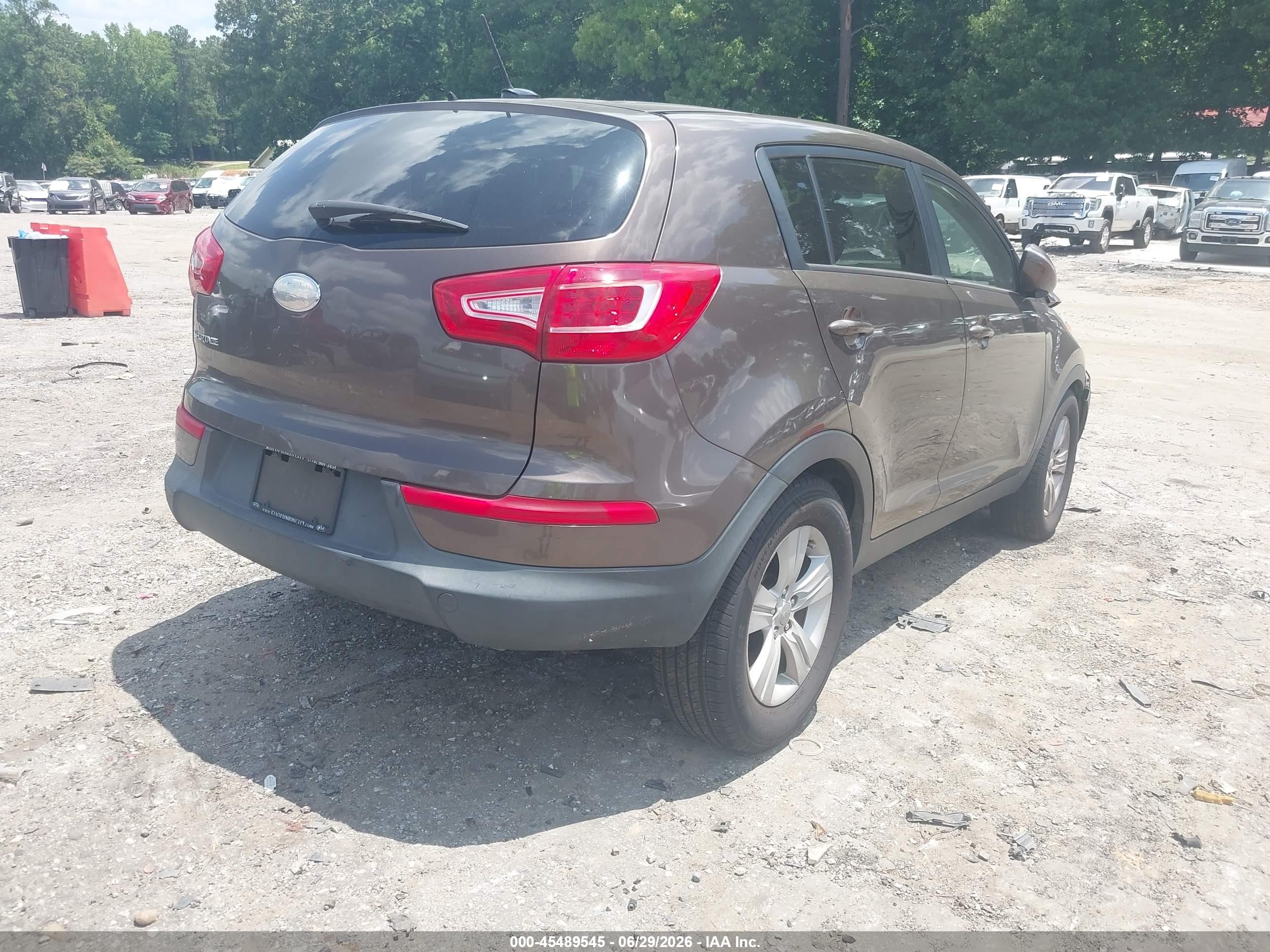 2013 Kia Sportage Lx Brown vin: KNDPB3A23D7421721
