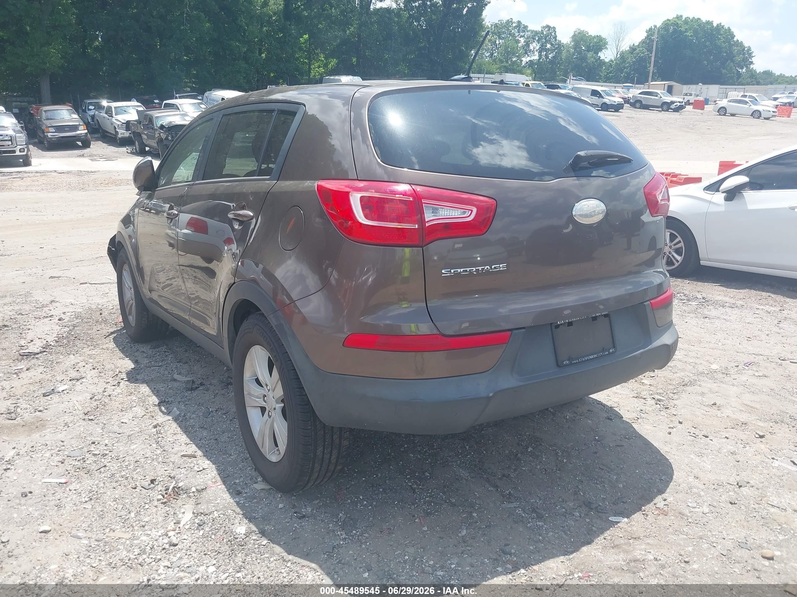 2013 Kia Sportage Lx Brown vin: KNDPB3A23D7421721