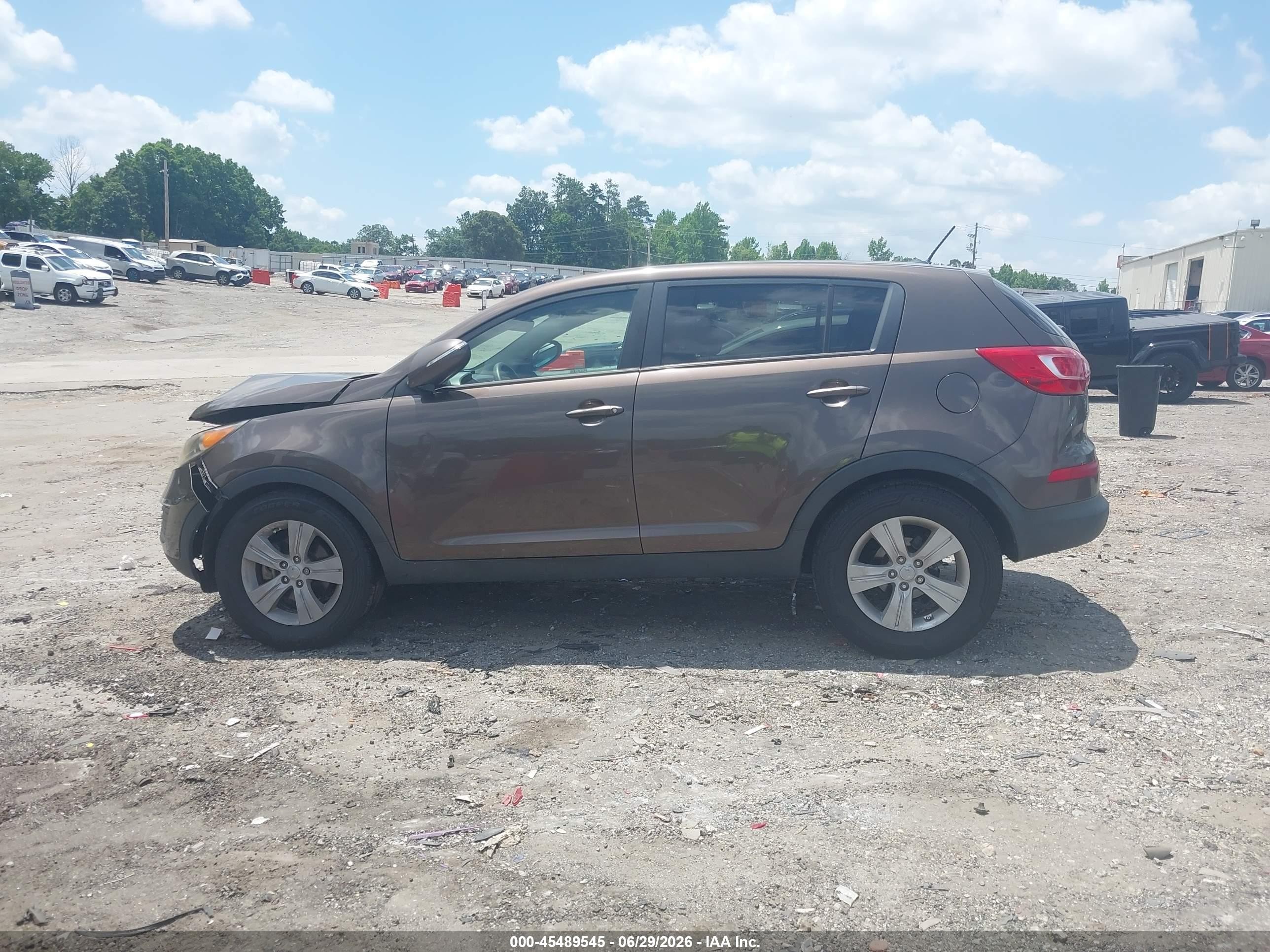 2013 Kia Sportage Lx Brown vin: KNDPB3A23D7421721