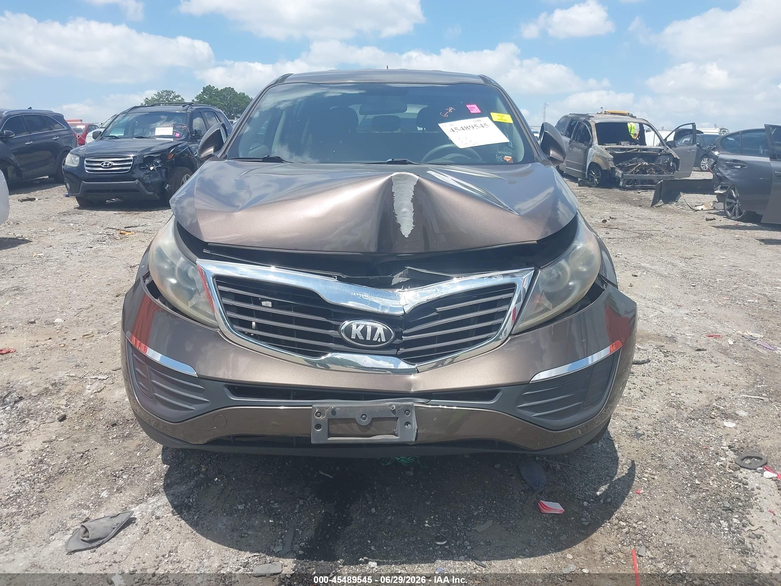 2013 Kia Sportage Lx Brown vin: KNDPB3A23D7421721