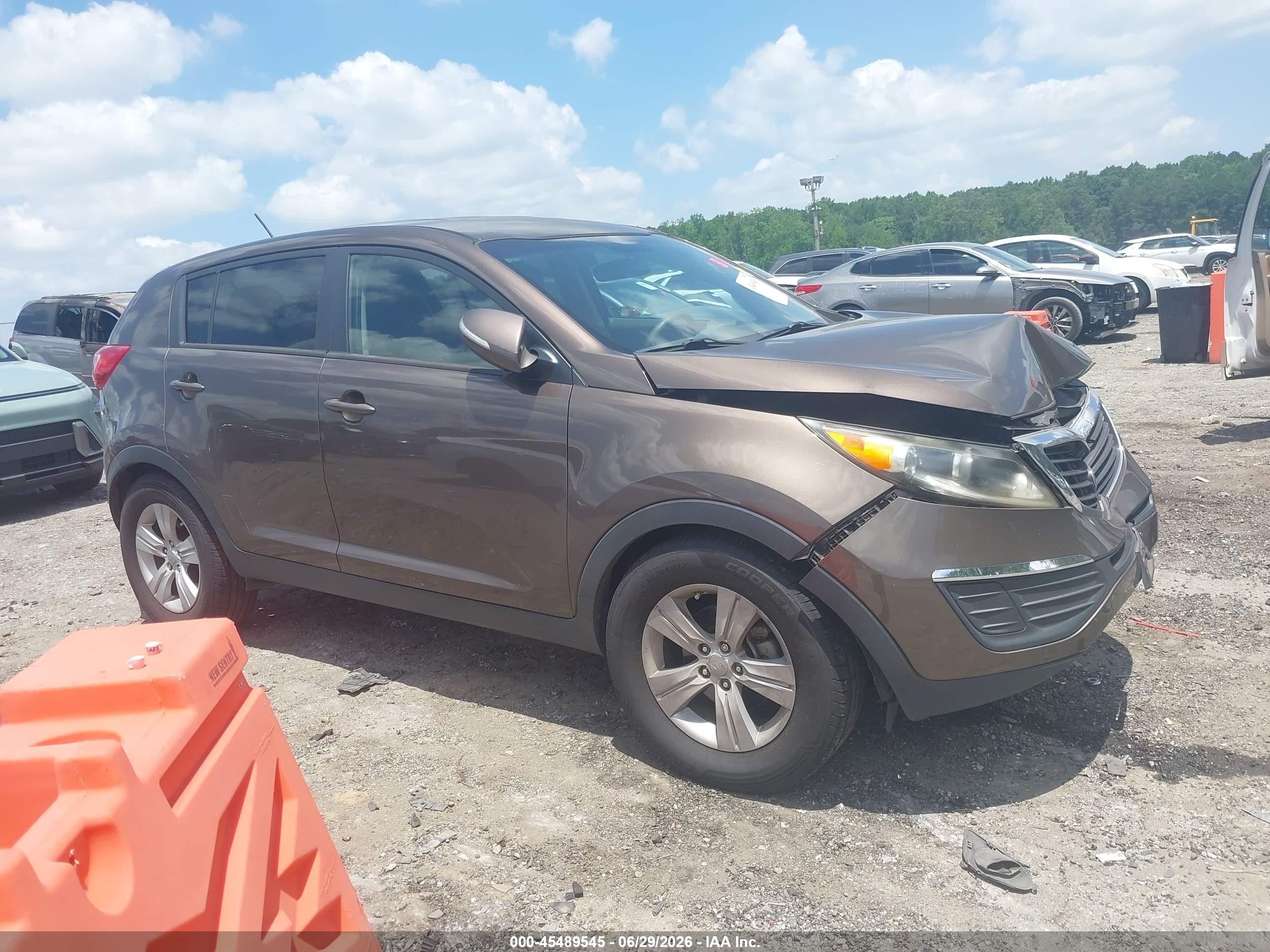 2013 Kia Sportage Lx Brown vin: KNDPB3A23D7421721