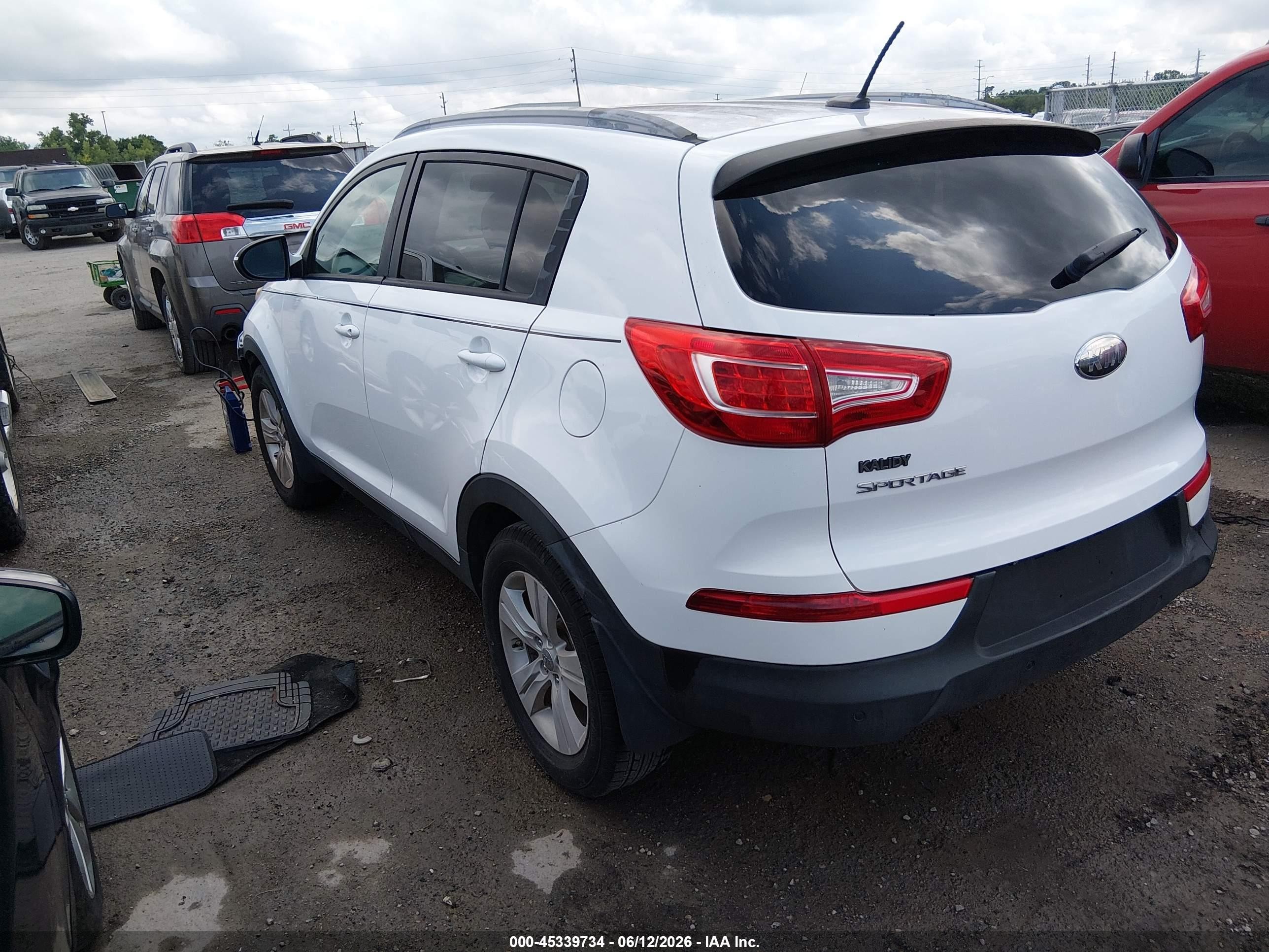 2013 Kia Sportage Lx White vin: KNDPB3A23D7426739