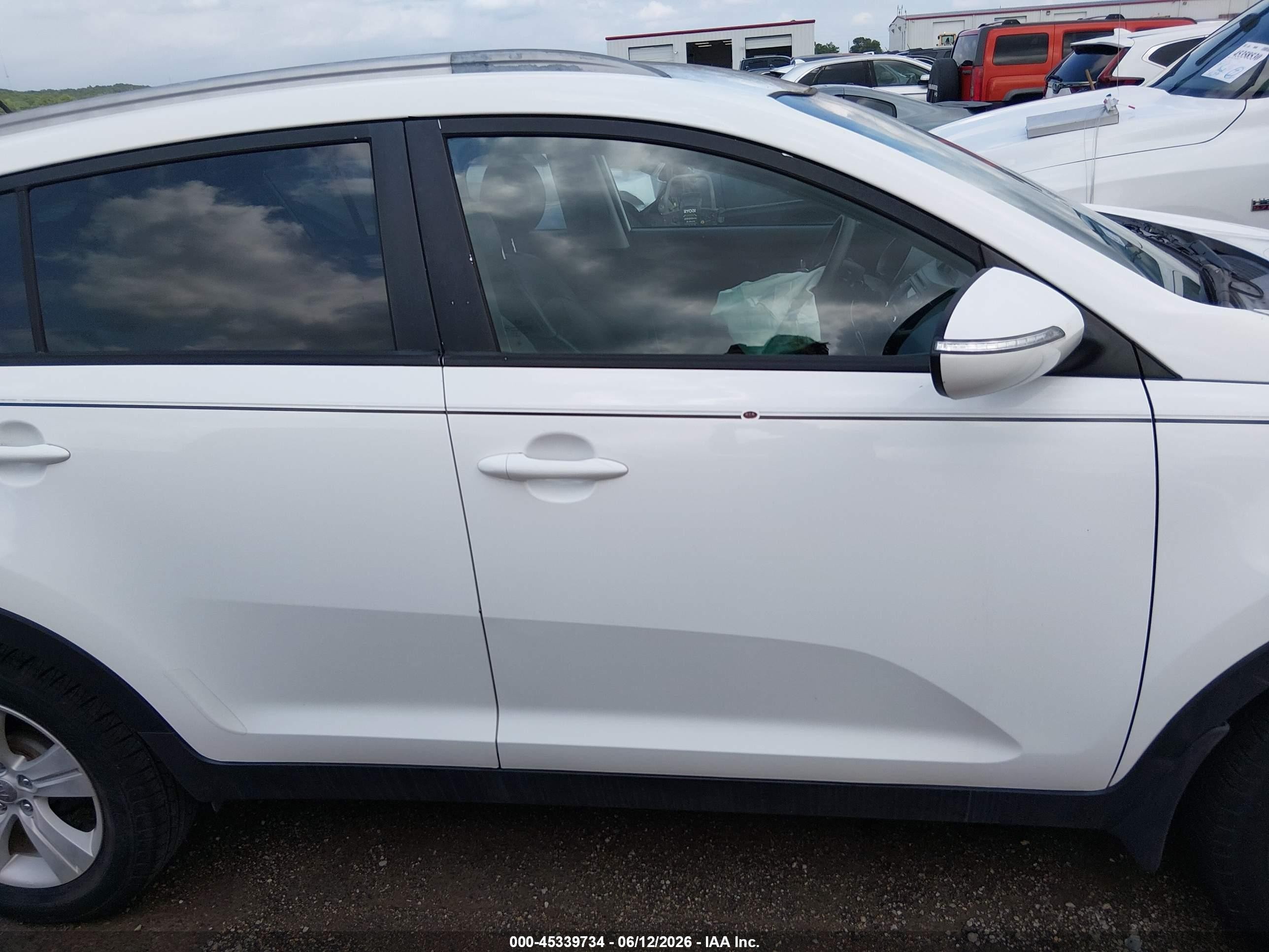 2013 Kia Sportage Lx White vin: KNDPB3A23D7426739