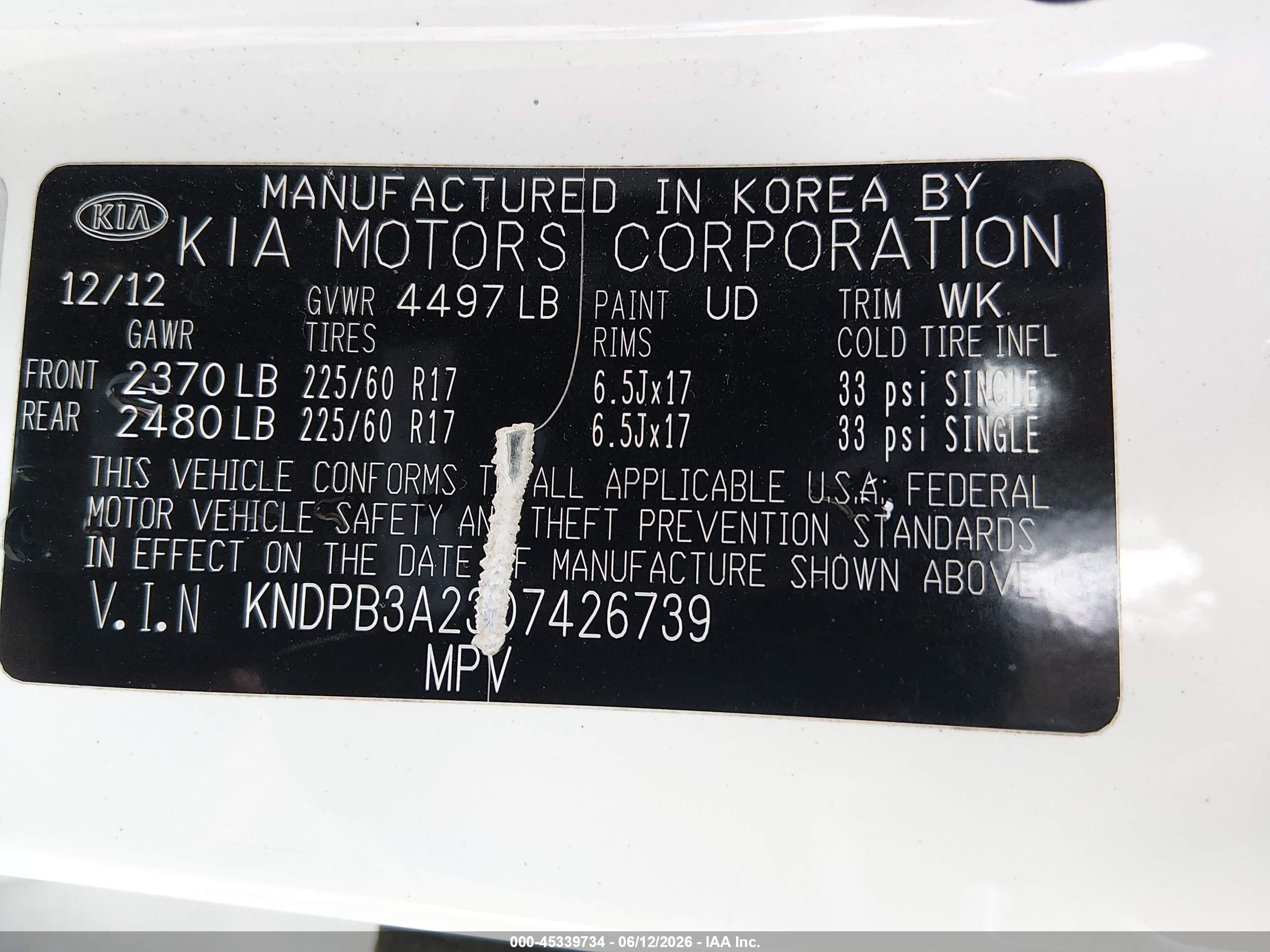 2013 Kia Sportage Lx White vin: KNDPB3A23D7426739