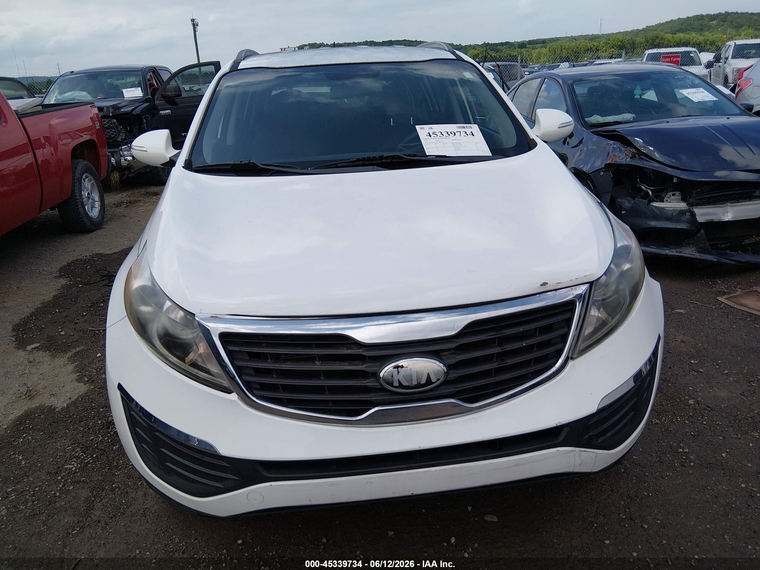 2013 Kia Sportage Lx White vin: KNDPB3A23D7426739