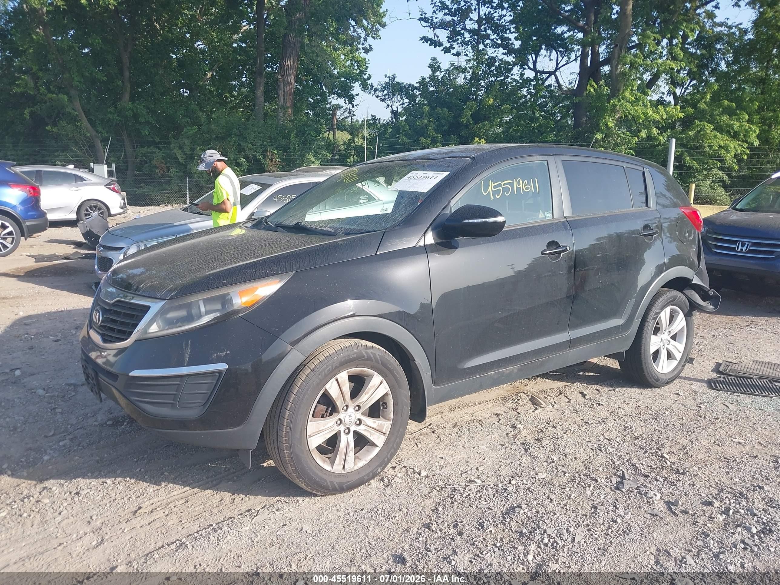 2013 Kia Sportage Lx Black vin: KNDPB3A23D7449261