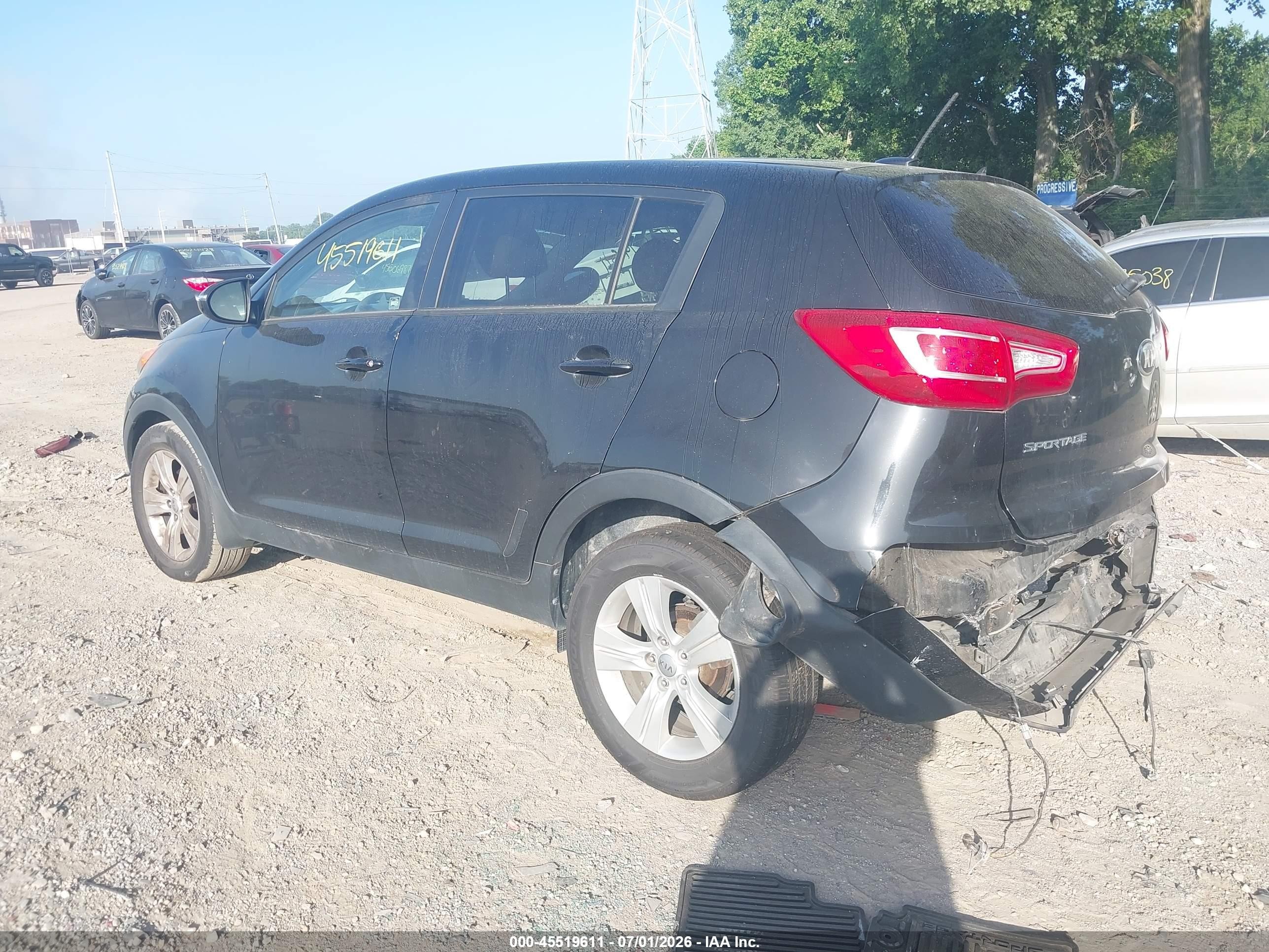 2013 Kia Sportage Lx Black vin: KNDPB3A23D7449261