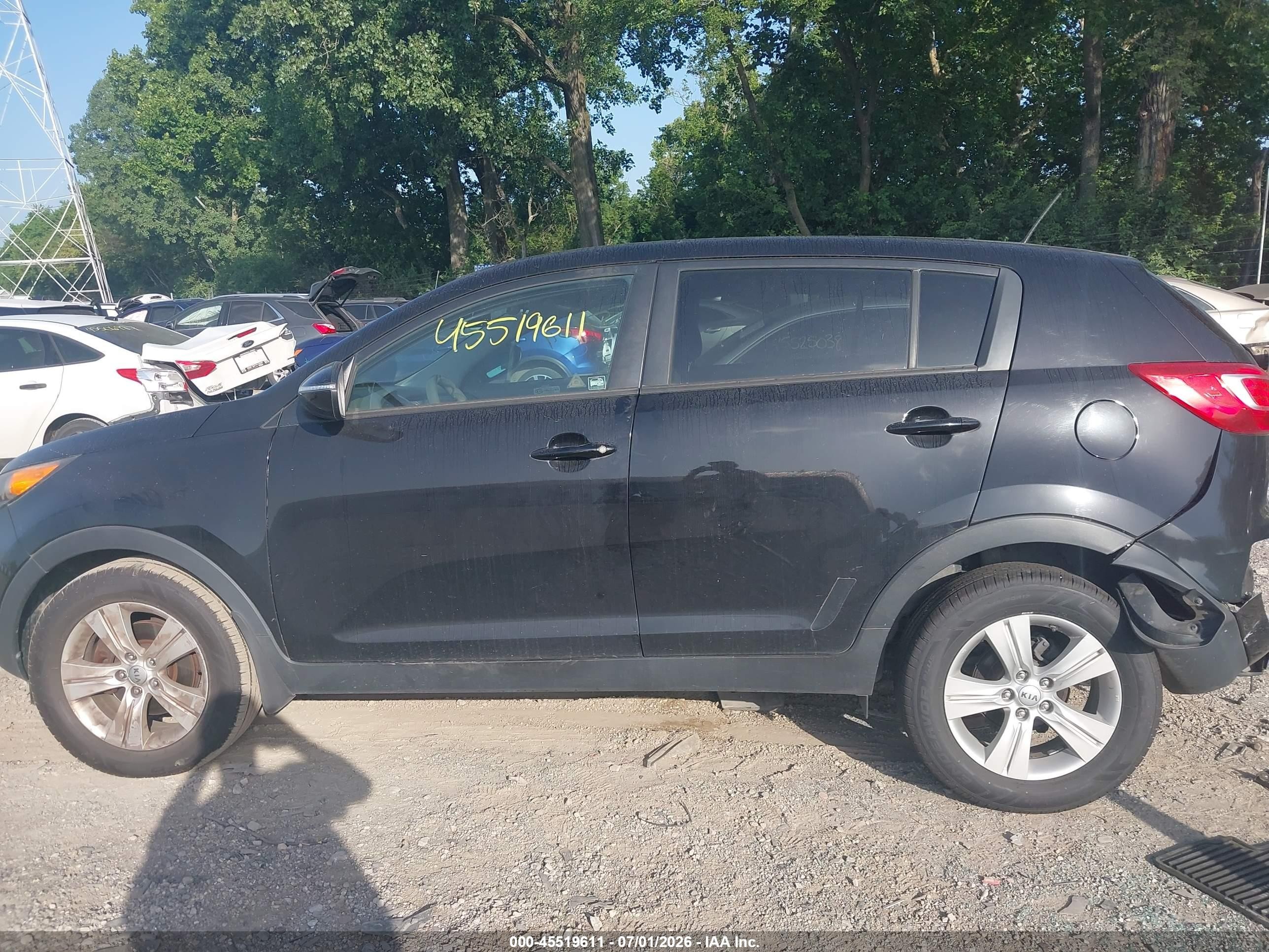 2013 Kia Sportage Lx Black vin: KNDPB3A23D7449261