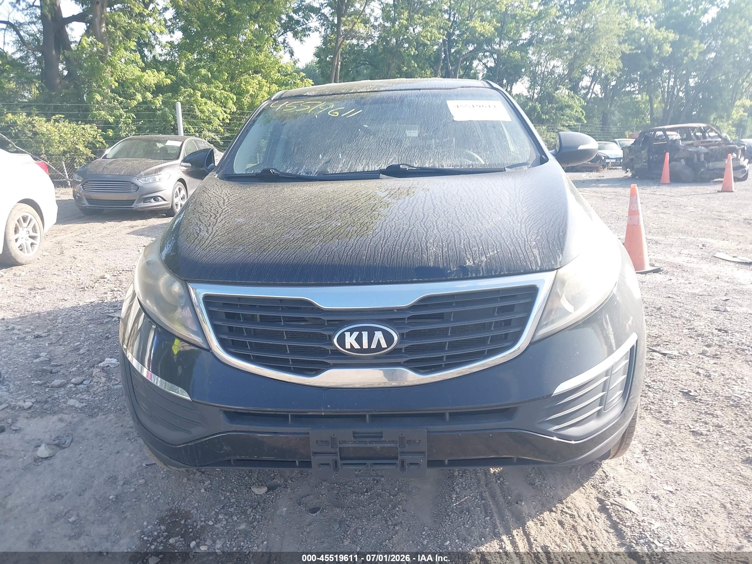 2013 Kia Sportage Lx Black vin: KNDPB3A23D7449261