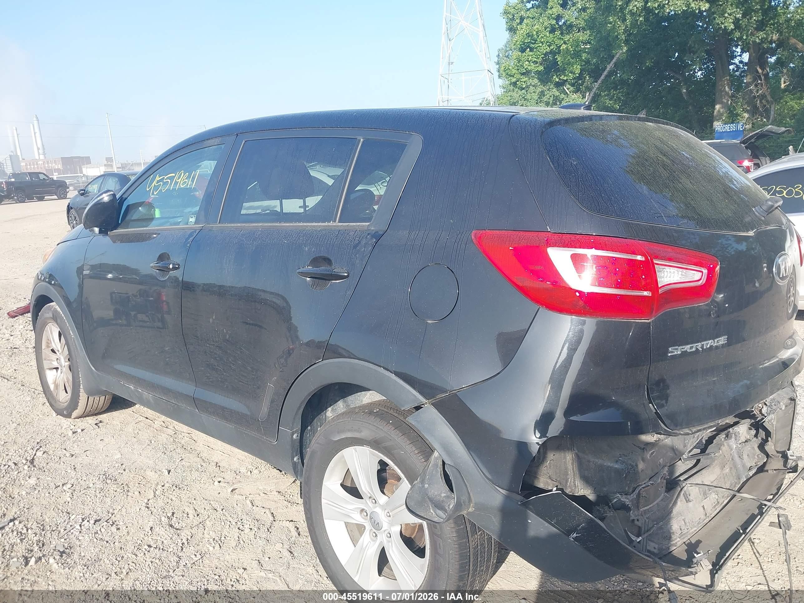 2013 Kia Sportage Lx Black vin: KNDPB3A23D7449261