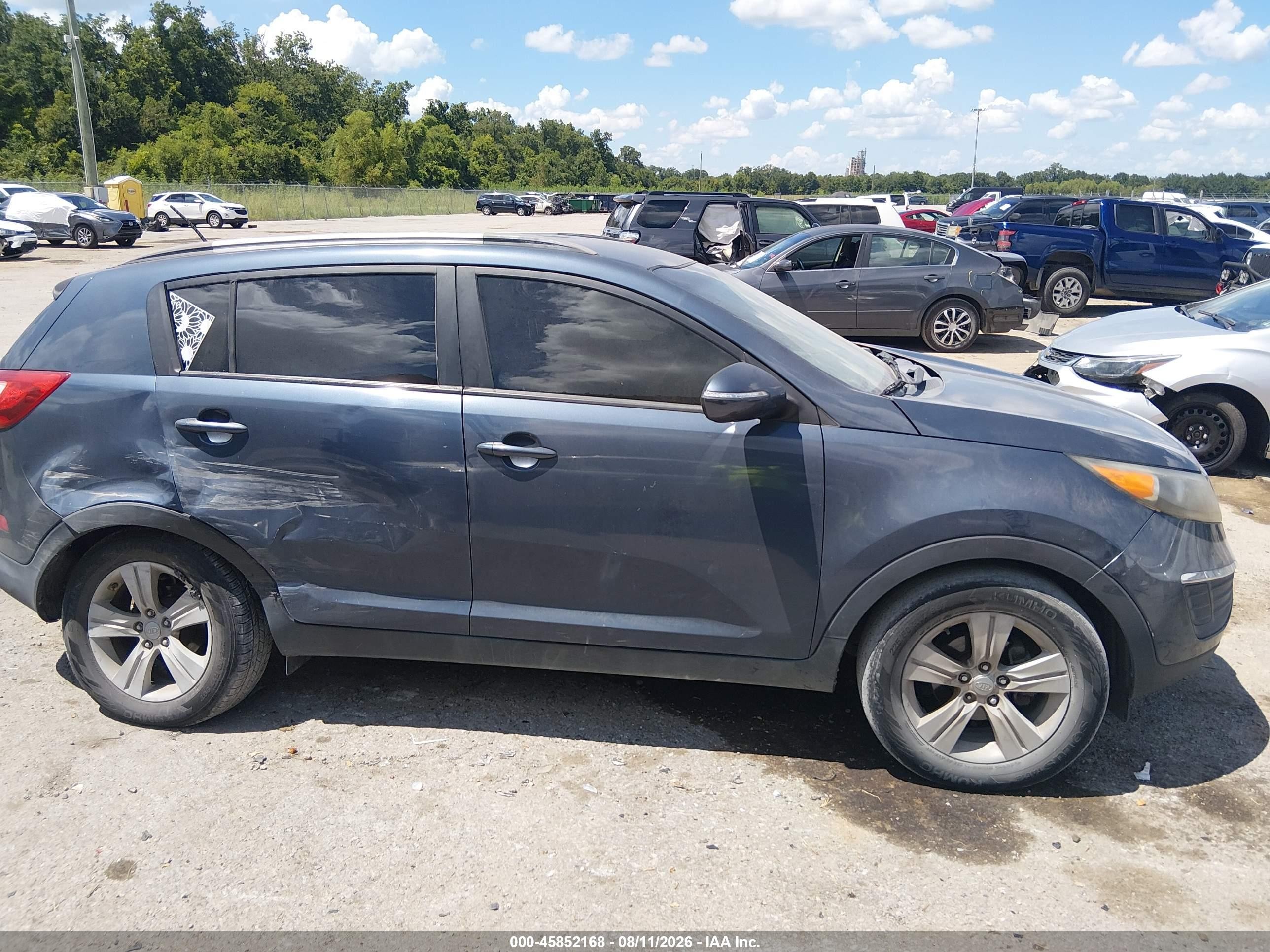 2011 Kia Sportage Lx Gray vin: KNDPB3A24B7023883