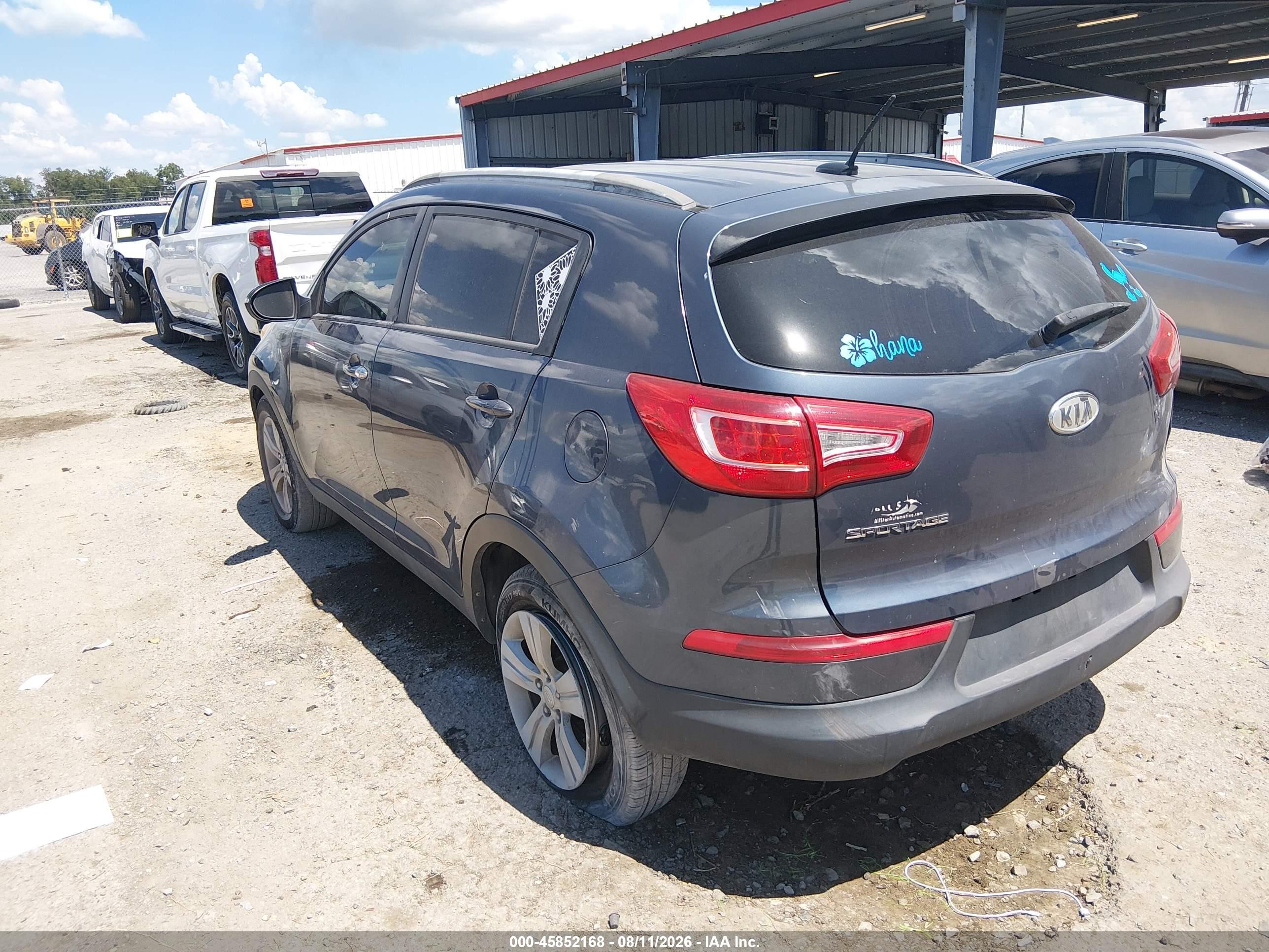 2011 Kia Sportage Lx Gray vin: KNDPB3A24B7023883