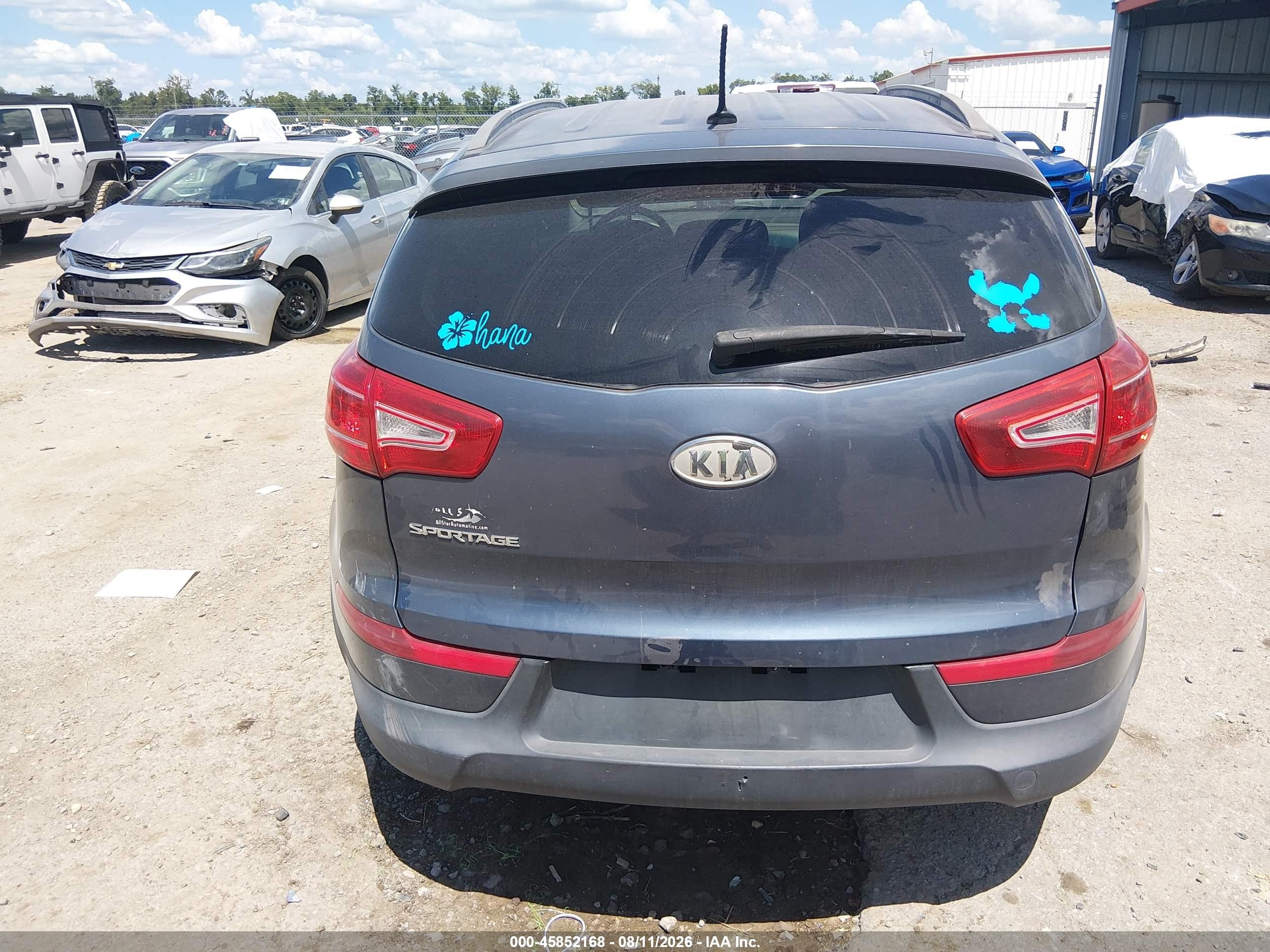 2011 Kia Sportage Lx Gray vin: KNDPB3A24B7023883