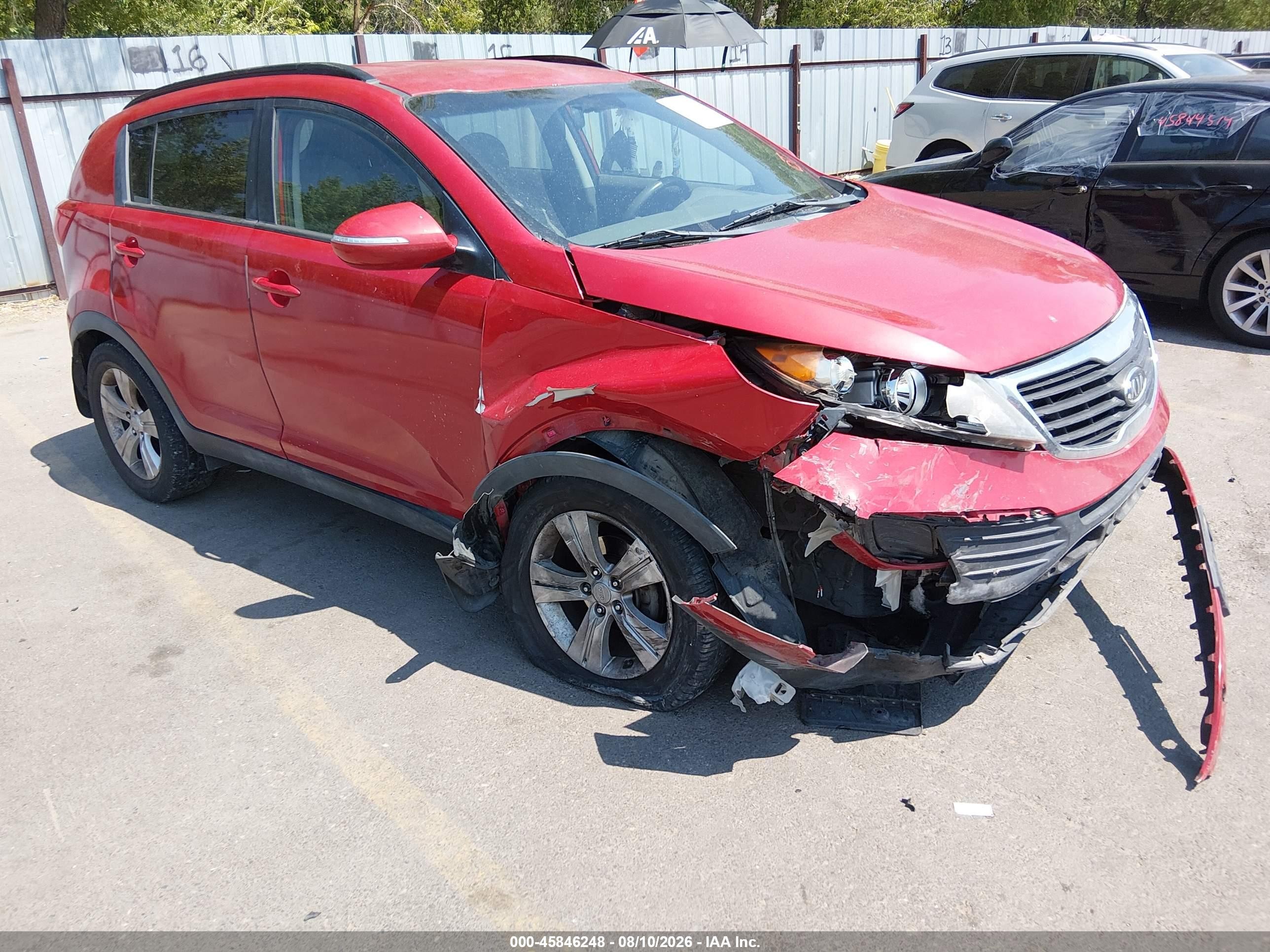 2011 Kia Sportage Lx Burgundy vin: KNDPB3A24B7077989