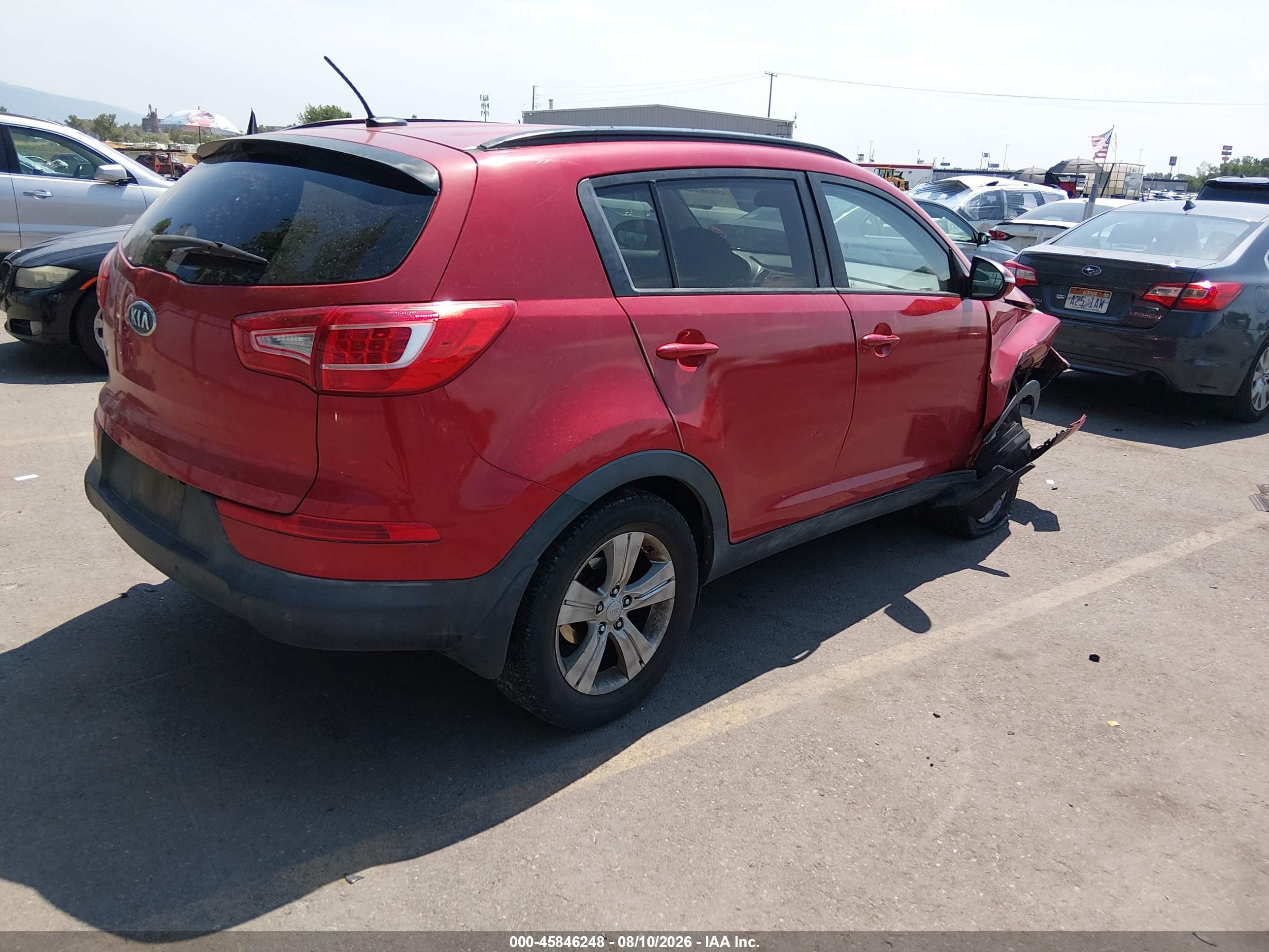 2011 Kia Sportage Lx Burgundy vin: KNDPB3A24B7077989