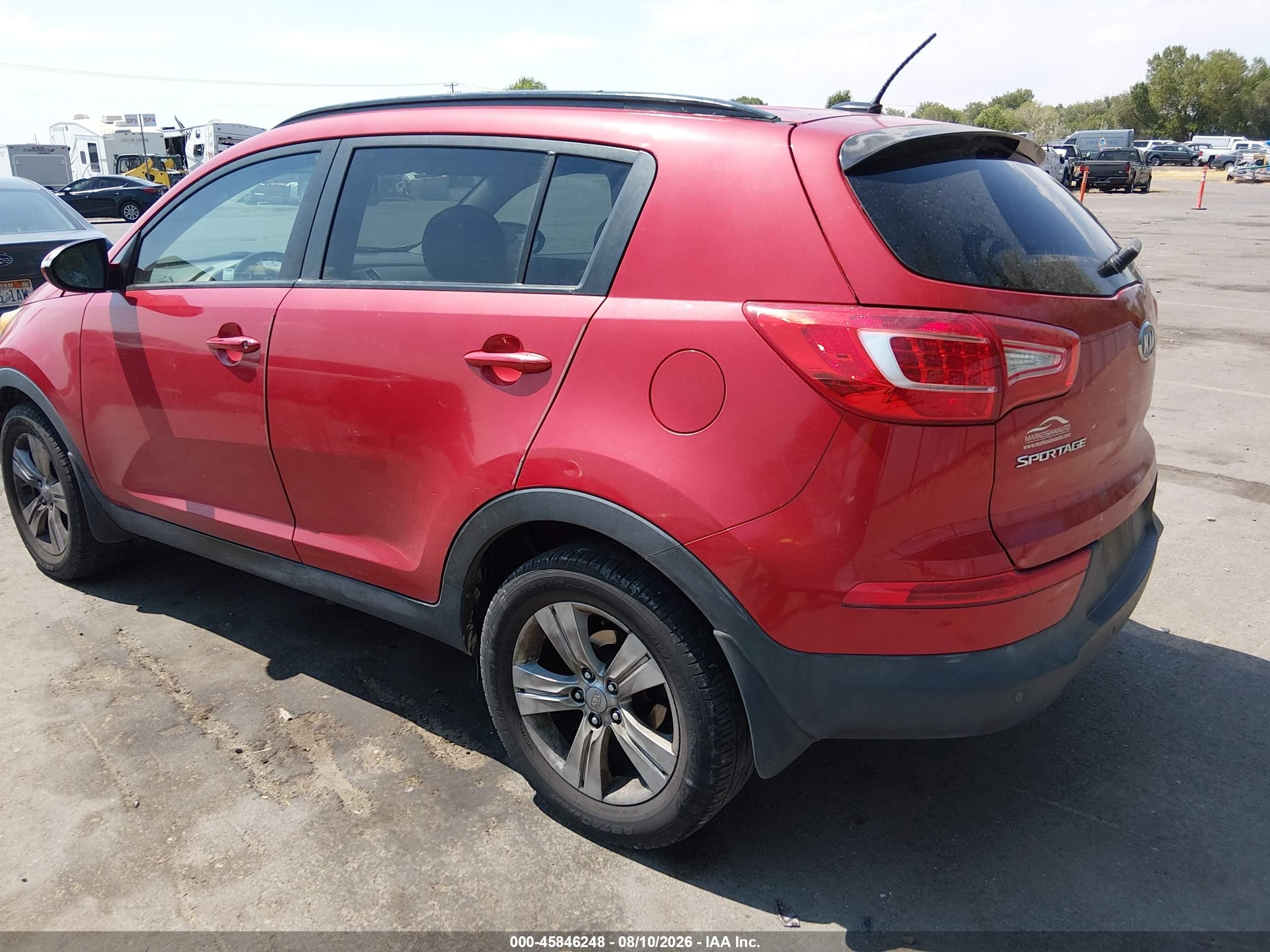 2011 Kia Sportage Lx Burgundy vin: KNDPB3A24B7077989