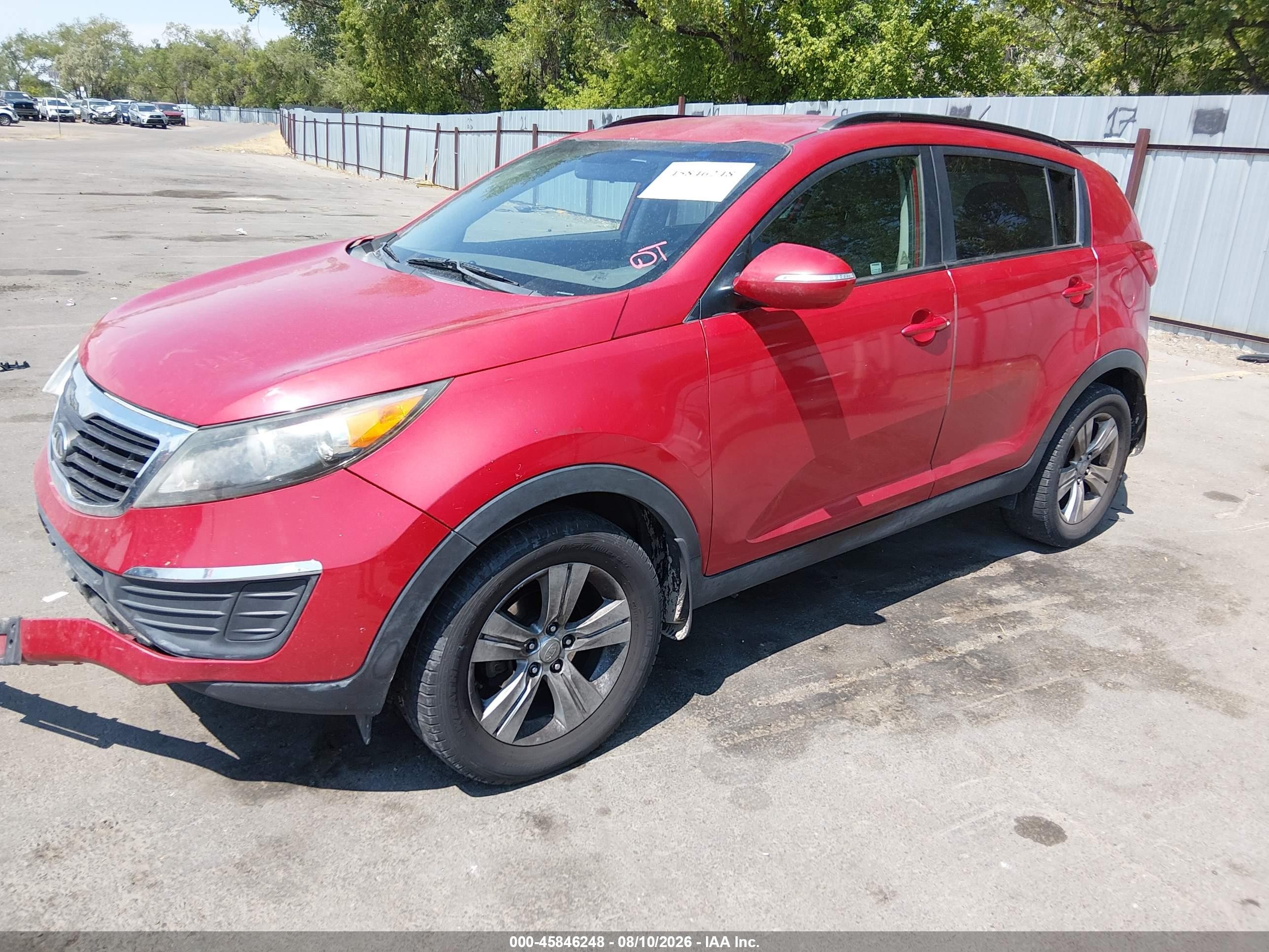 2011 Kia Sportage Lx Burgundy vin: KNDPB3A24B7077989