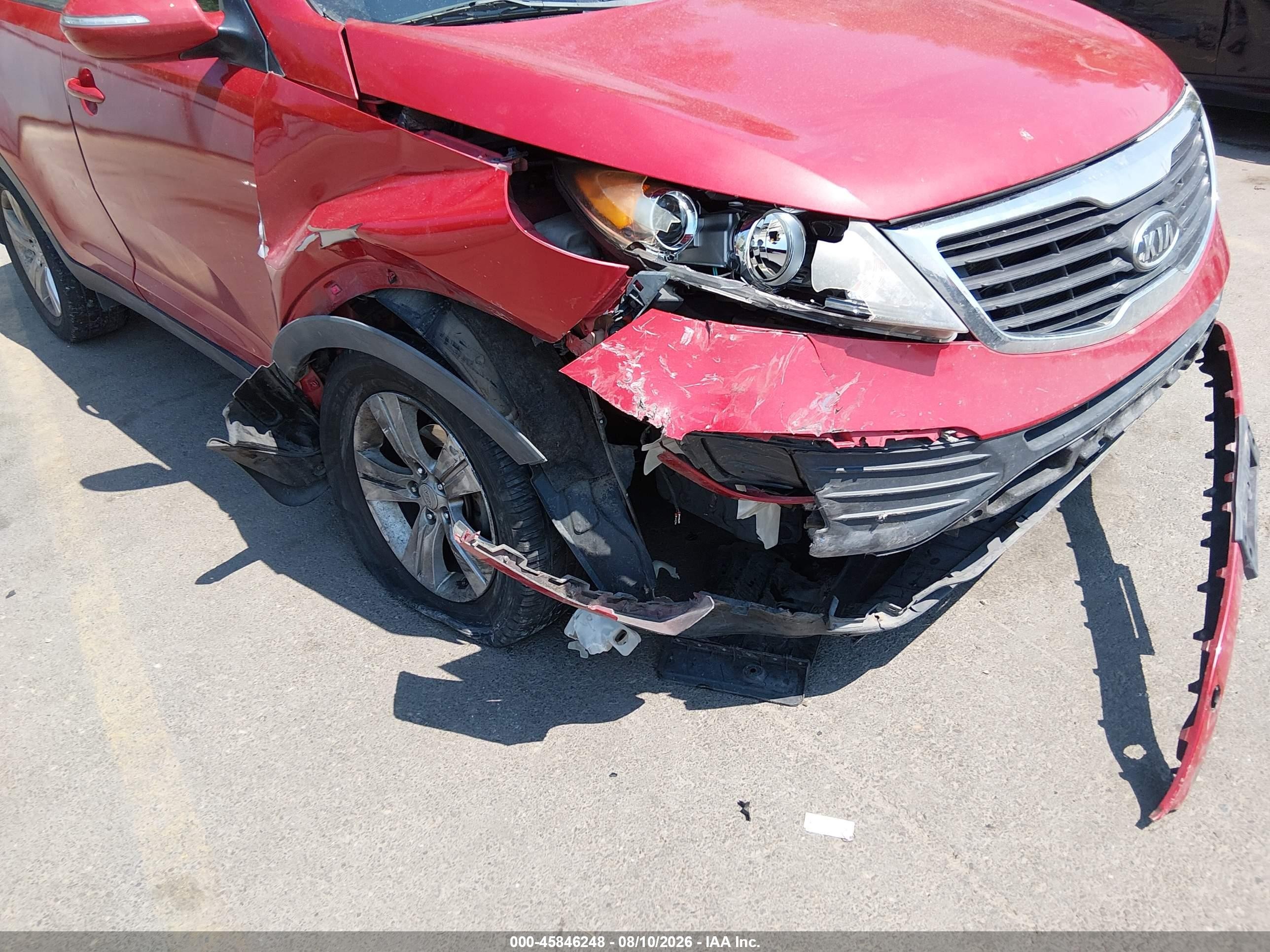 2011 Kia Sportage Lx Burgundy vin: KNDPB3A24B7077989