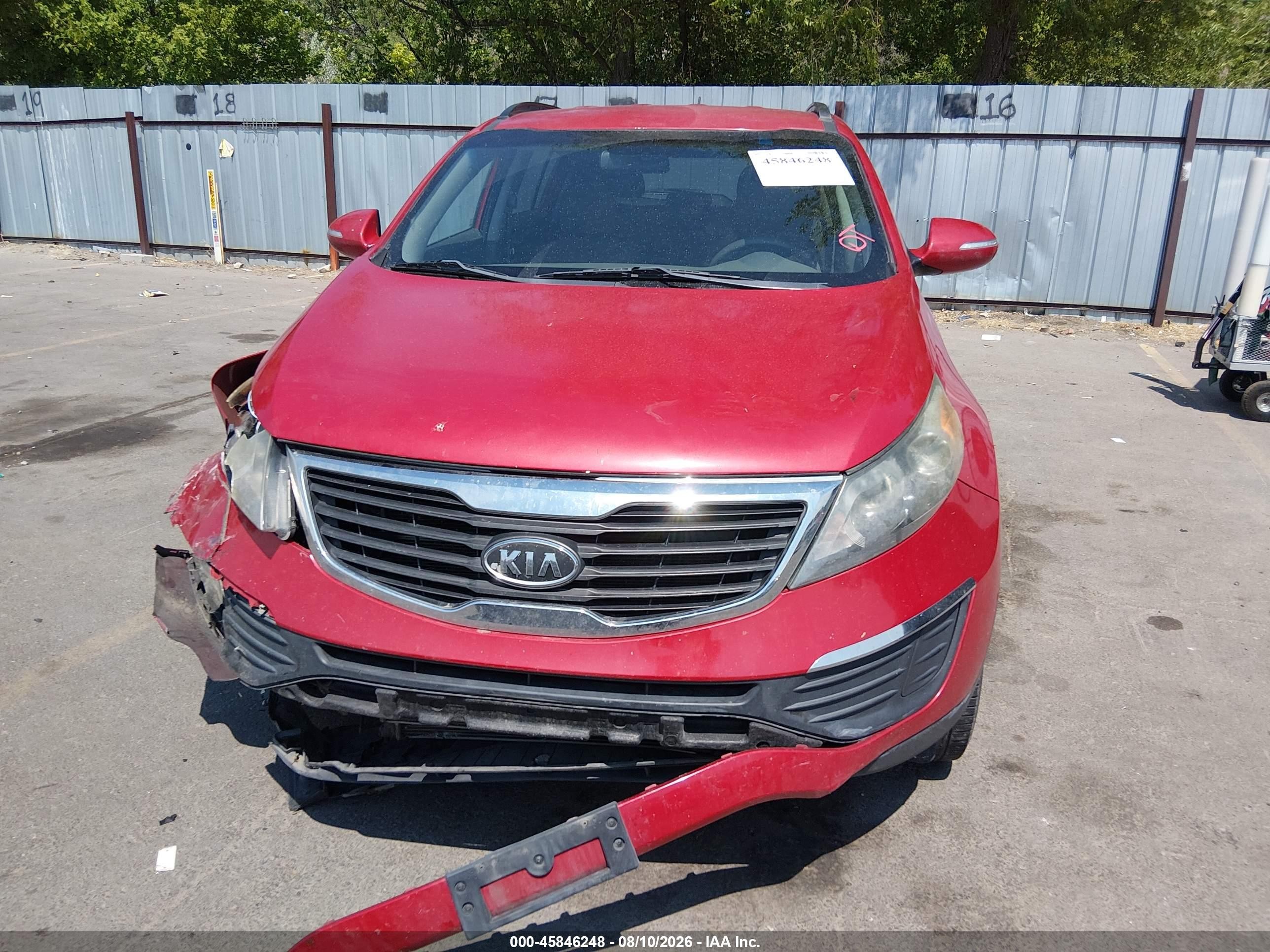 2011 Kia Sportage Lx Burgundy vin: KNDPB3A24B7077989
