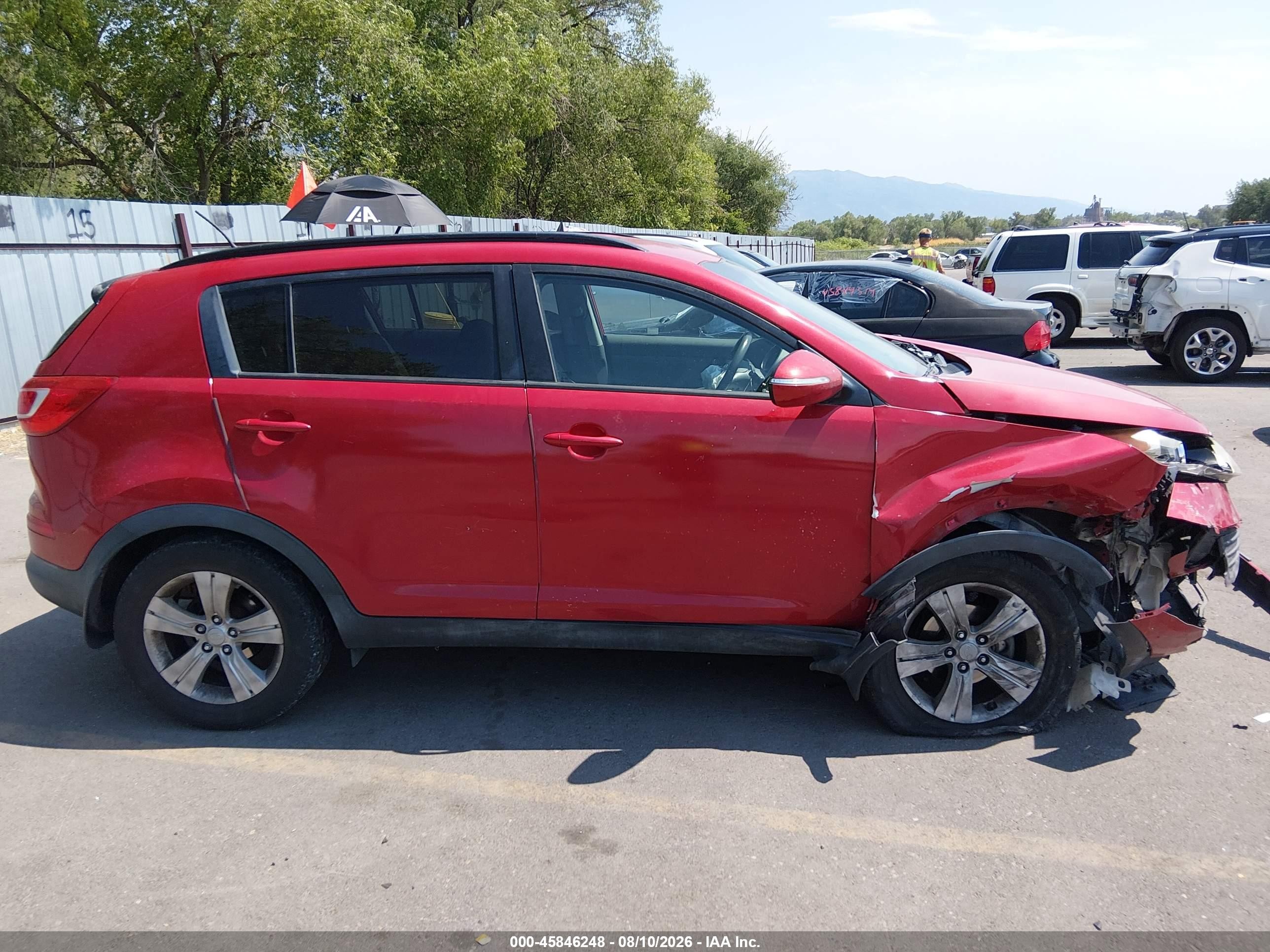 2011 Kia Sportage Lx Burgundy vin: KNDPB3A24B7077989