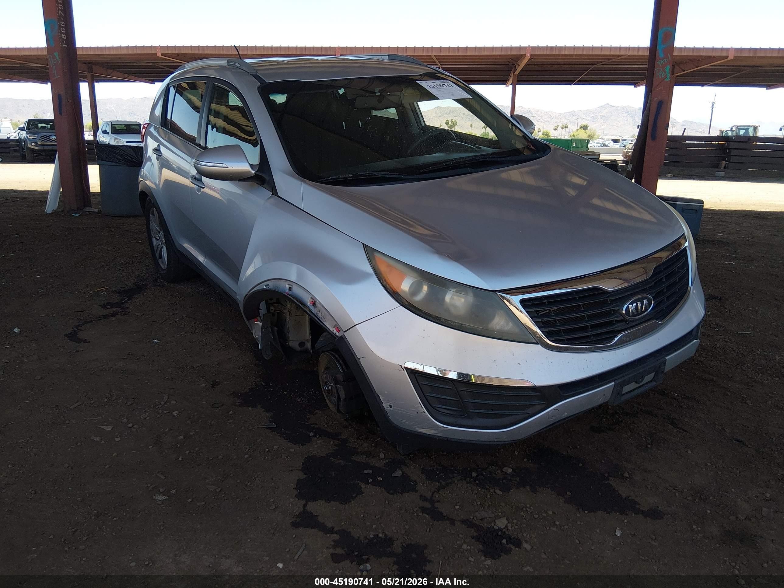 2012 Kia Sportage Lx Silver vin: KNDPB3A24C7185885
