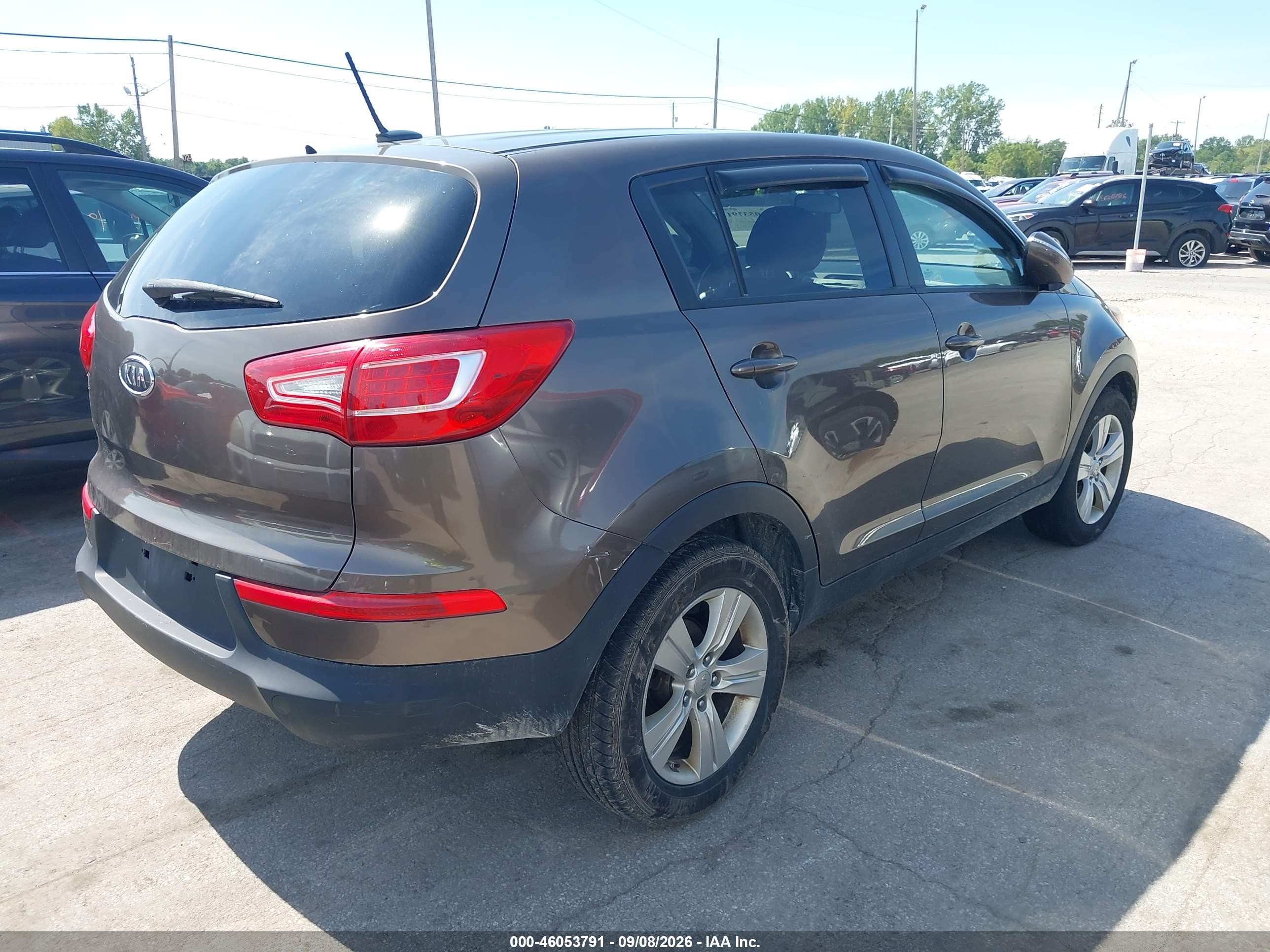2012 Kia Sportage Lx Brown vin: KNDPB3A24C7296078