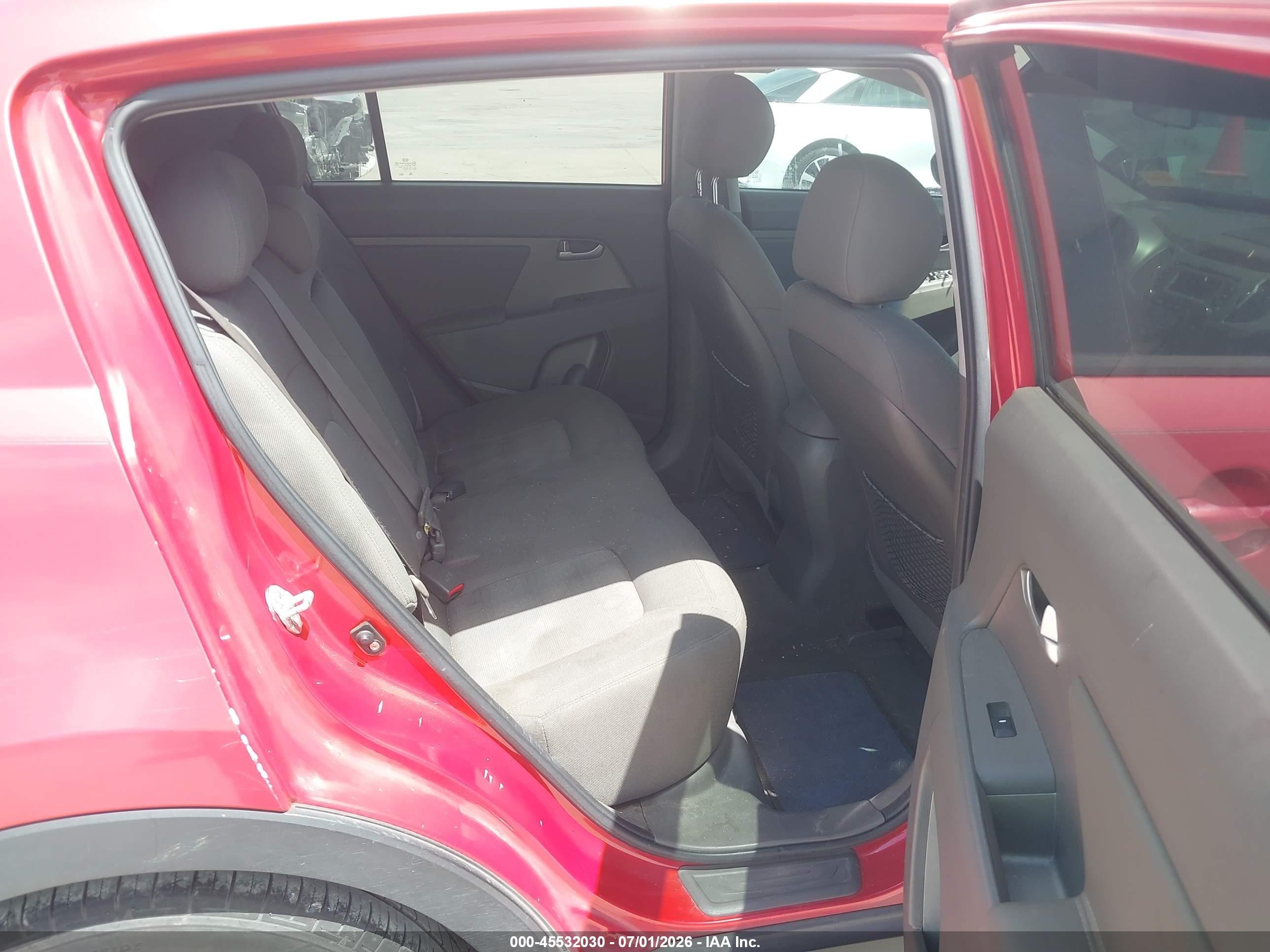 2012 Kia Sportage Lx Red vin: KNDPB3A24C7330102