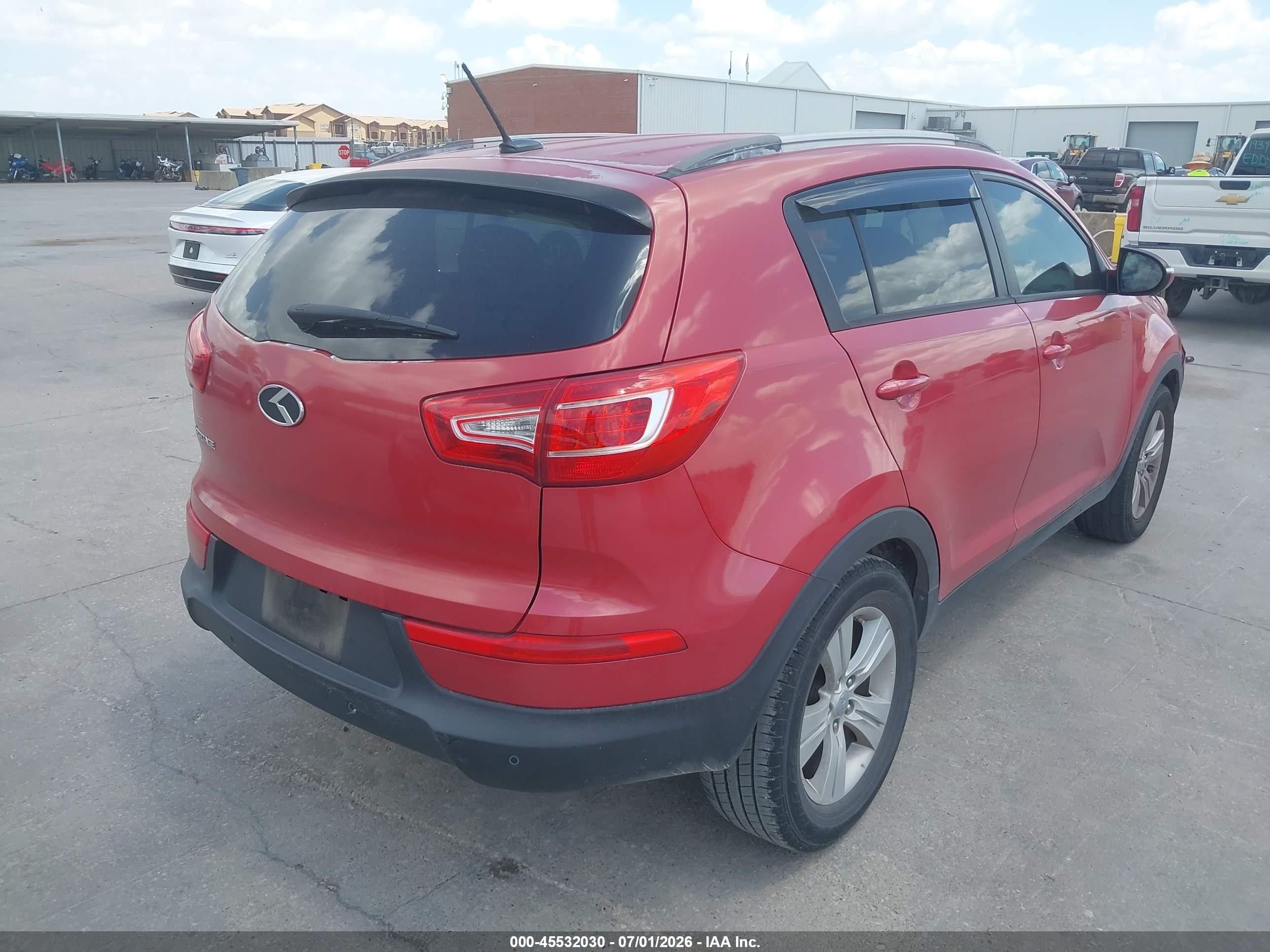 2012 Kia Sportage Lx Red vin: KNDPB3A24C7330102