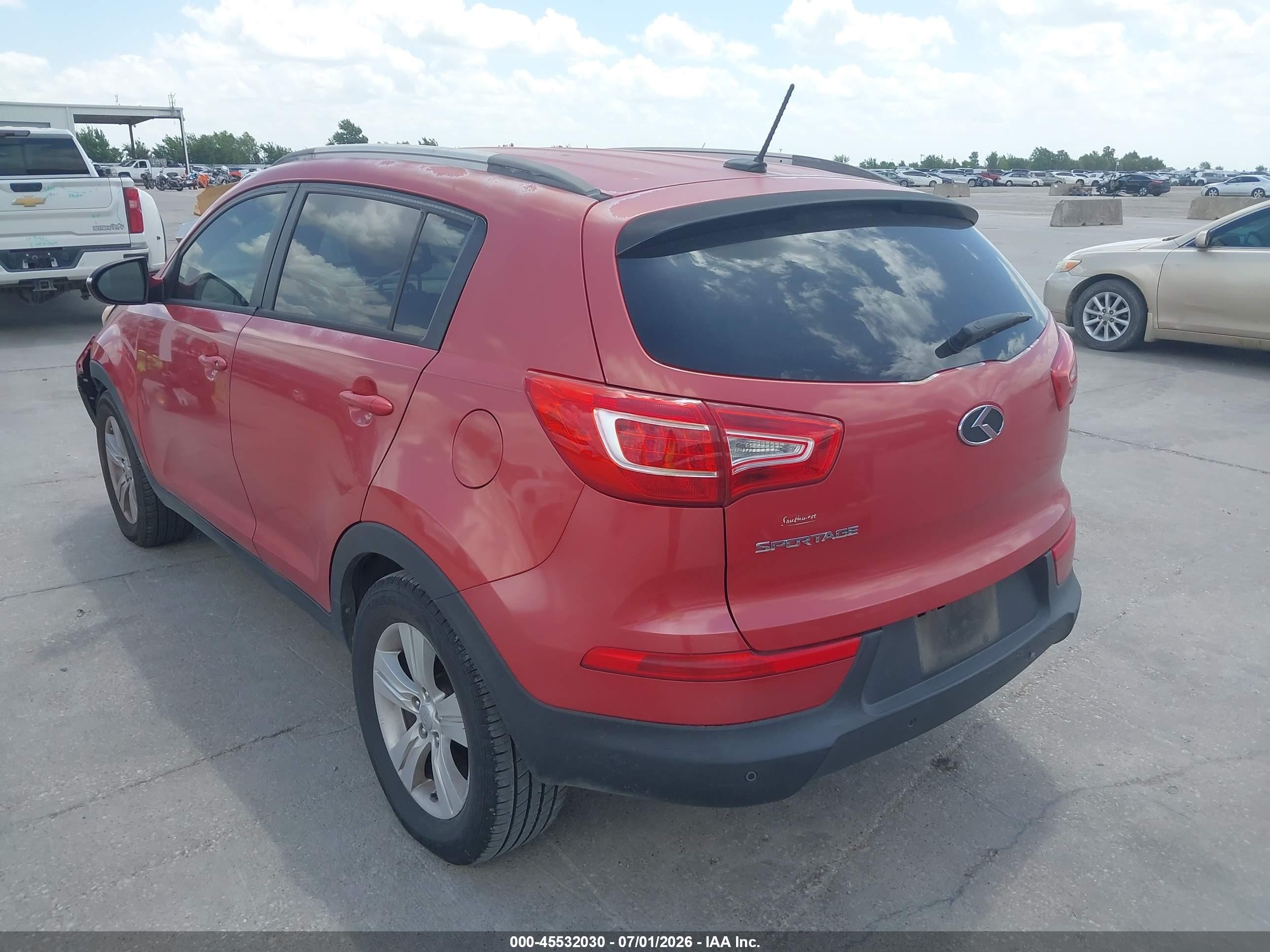 2012 Kia Sportage Lx Red vin: KNDPB3A24C7330102