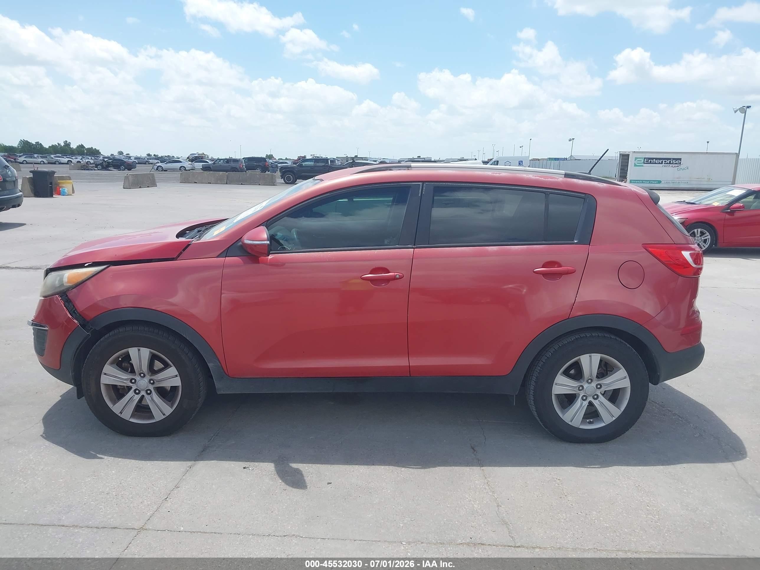 2012 Kia Sportage Lx Red vin: KNDPB3A24C7330102