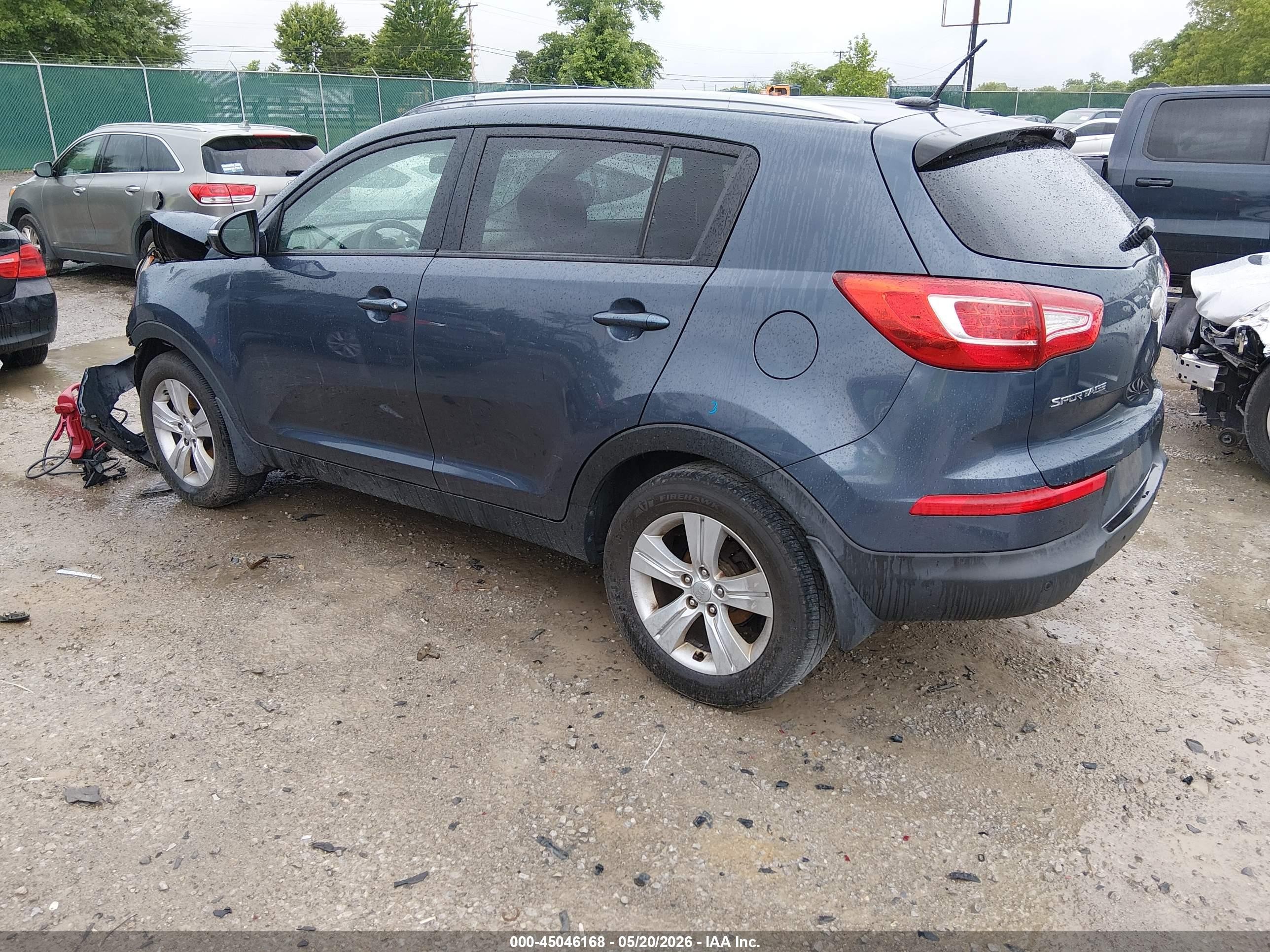 2013 Kia Sportage Lx Light Blue vin: KNDPB3A24D7428659