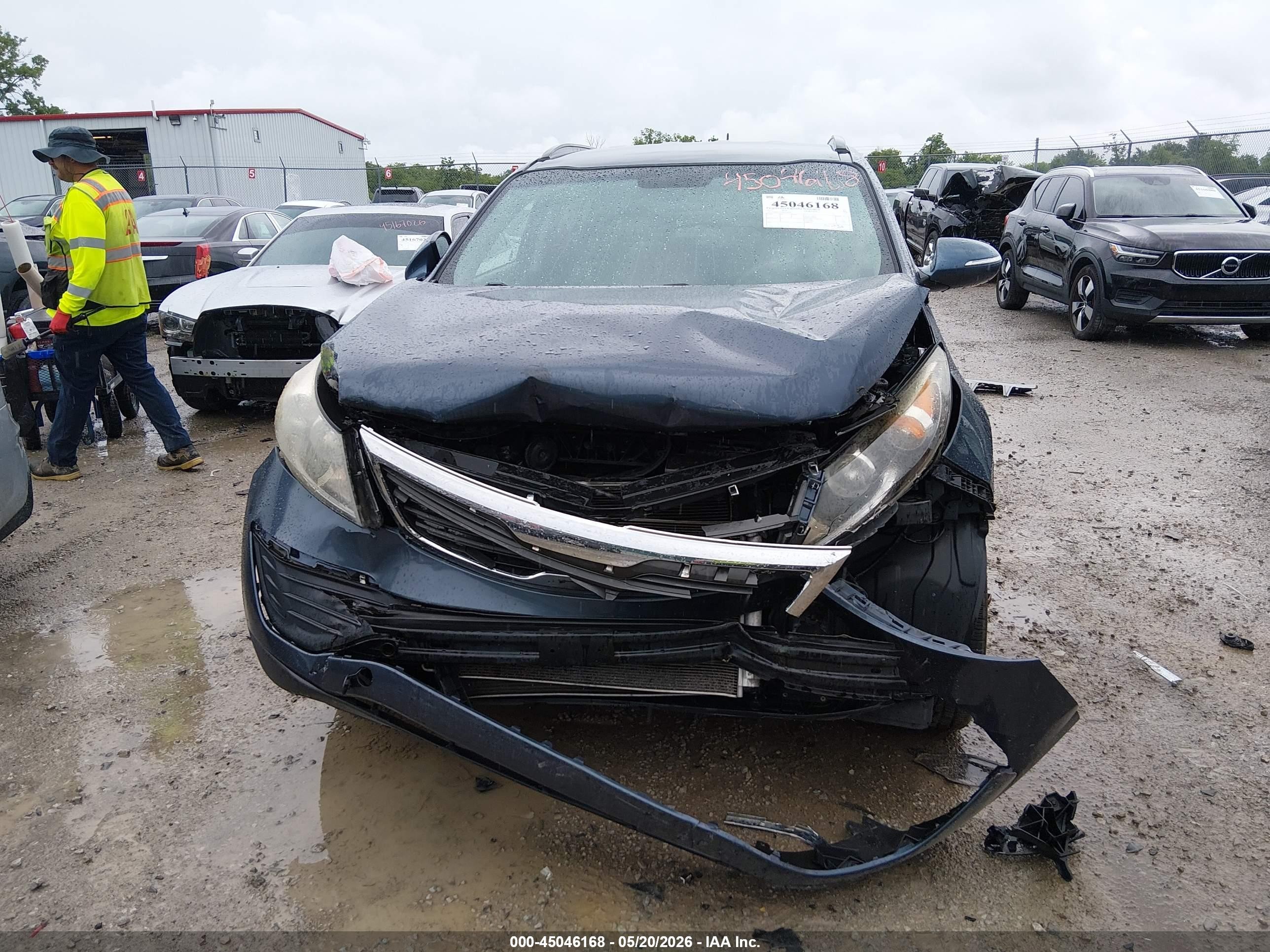 2013 Kia Sportage Lx Light Blue vin: KNDPB3A24D7428659