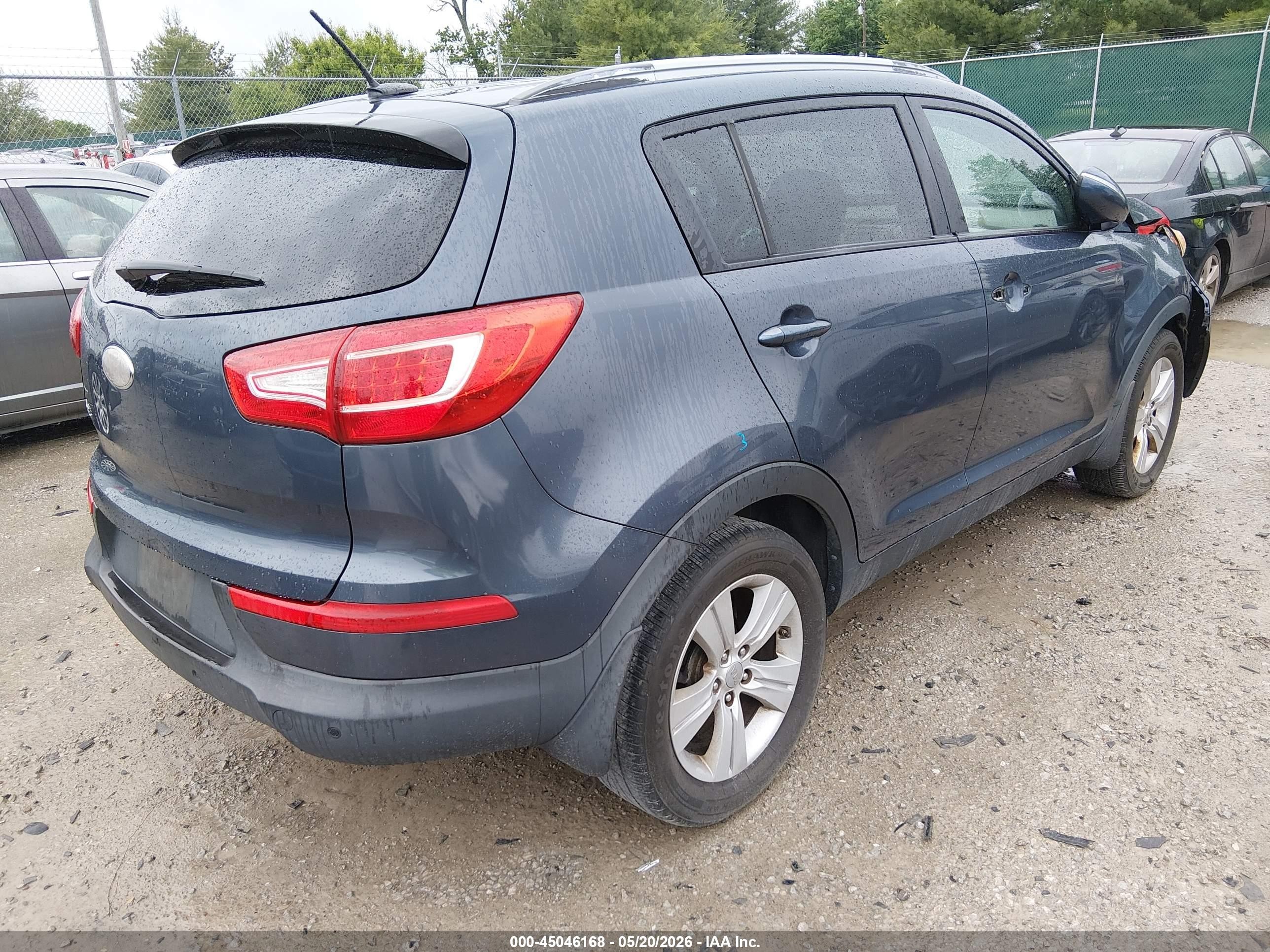 2013 Kia Sportage Lx Light Blue vin: KNDPB3A24D7428659
