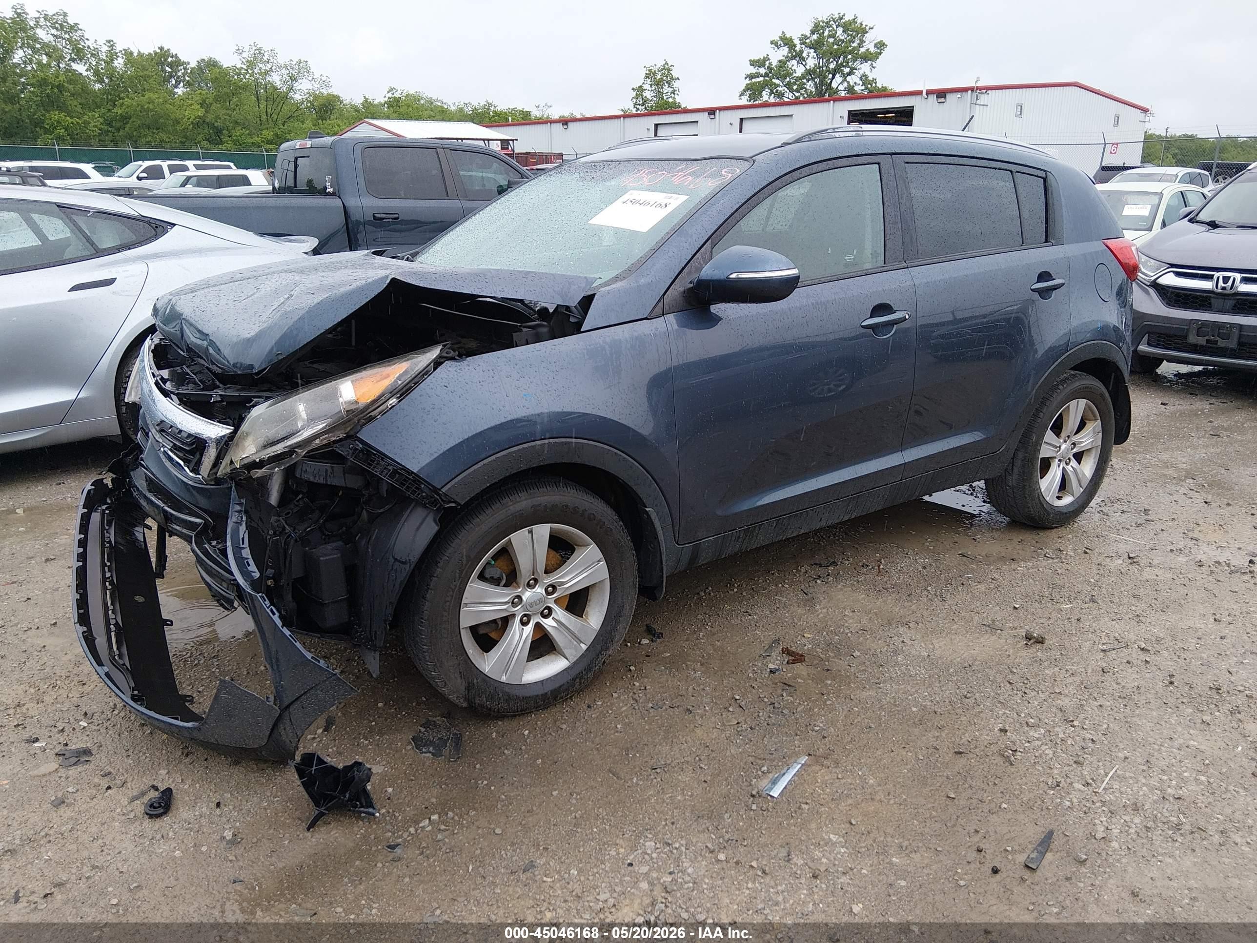 2013 Kia Sportage Lx Light Blue vin: KNDPB3A24D7428659