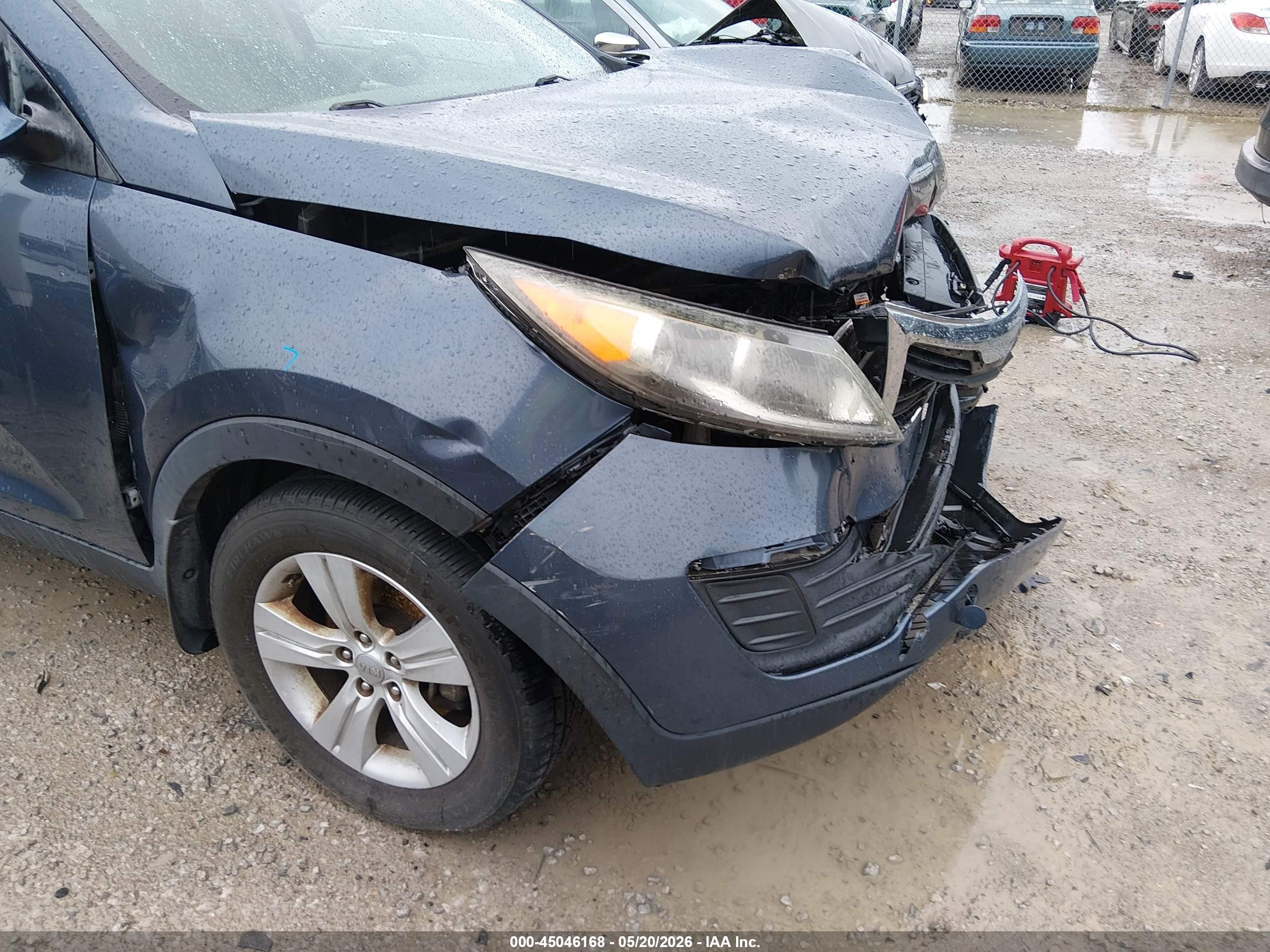 2013 Kia Sportage Lx Light Blue vin: KNDPB3A24D7428659