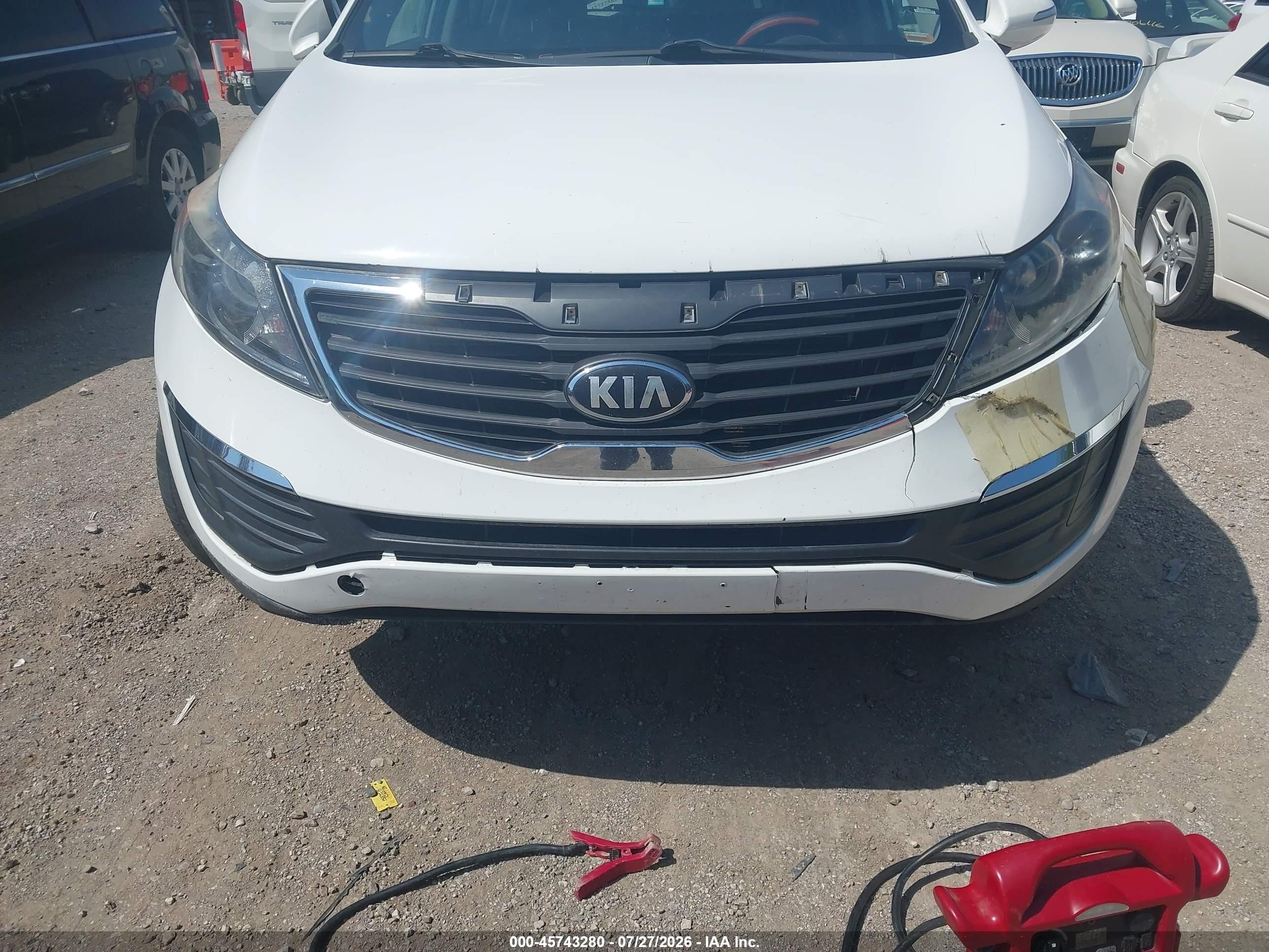 2013 Kia Sportage Lx White vin: KNDPB3A24D7516451