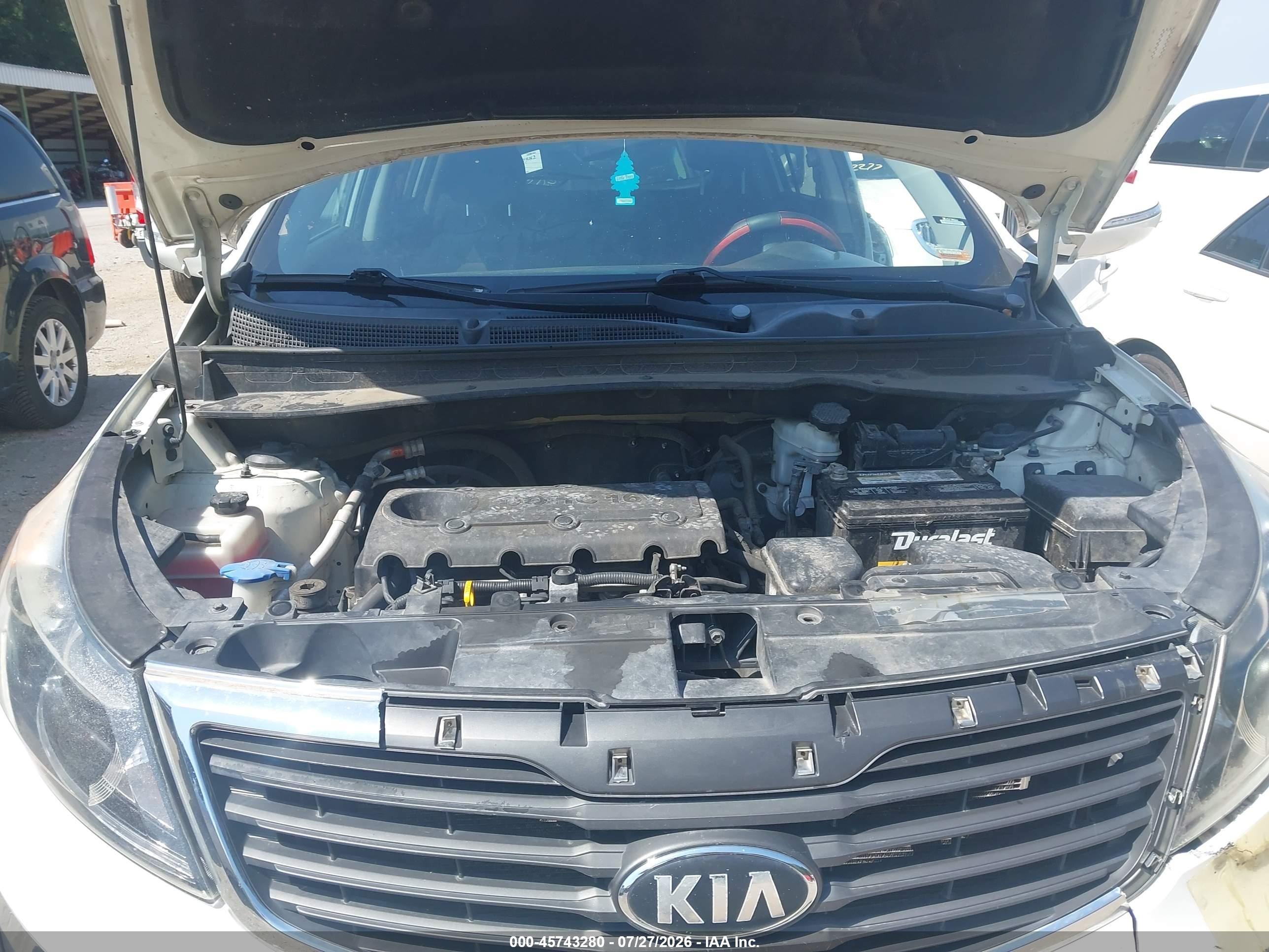 2013 Kia Sportage Lx White vin: KNDPB3A24D7516451