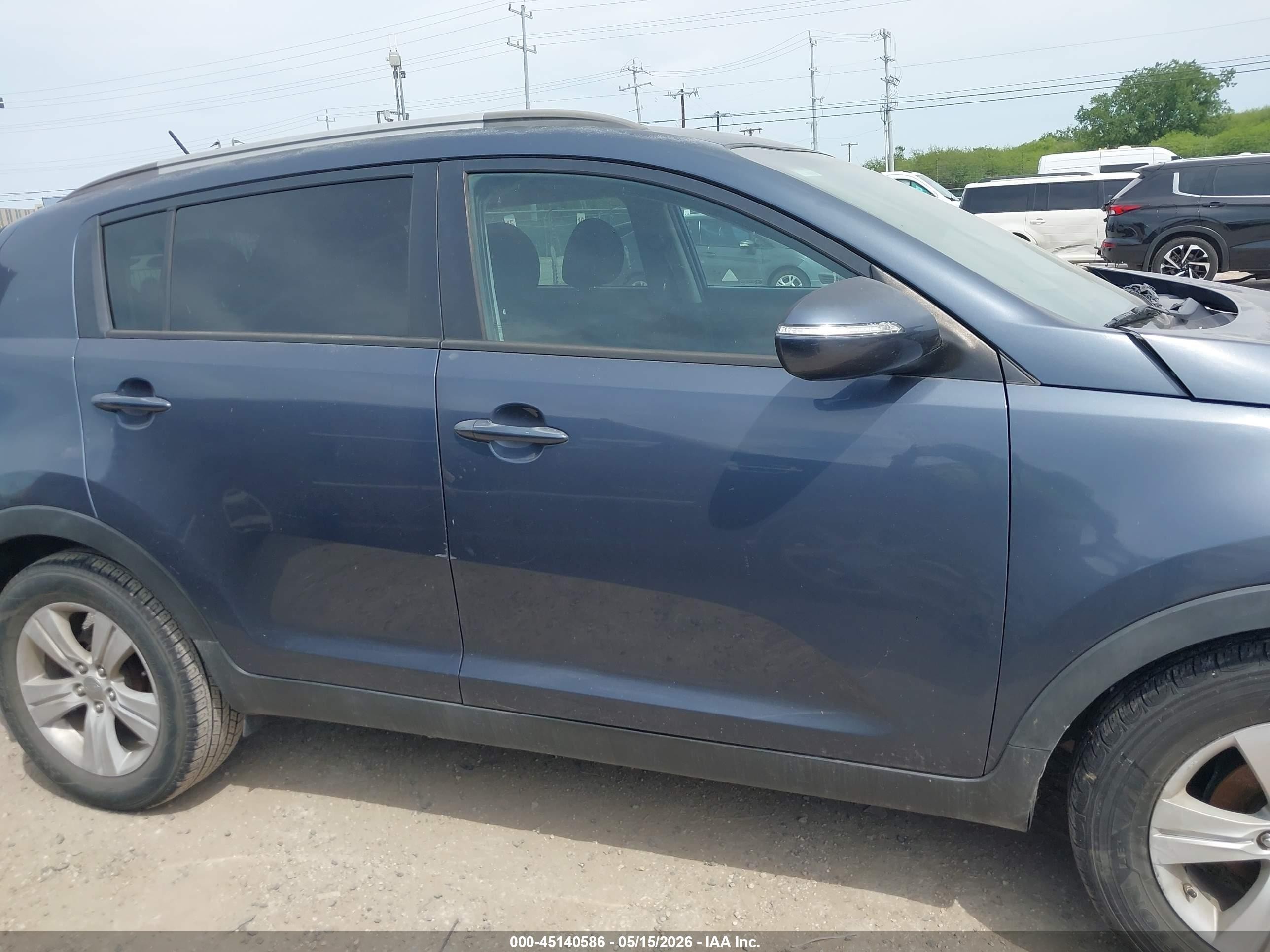 2011 Kia Sportage Lx Blue vin: KNDPB3A25B7030566