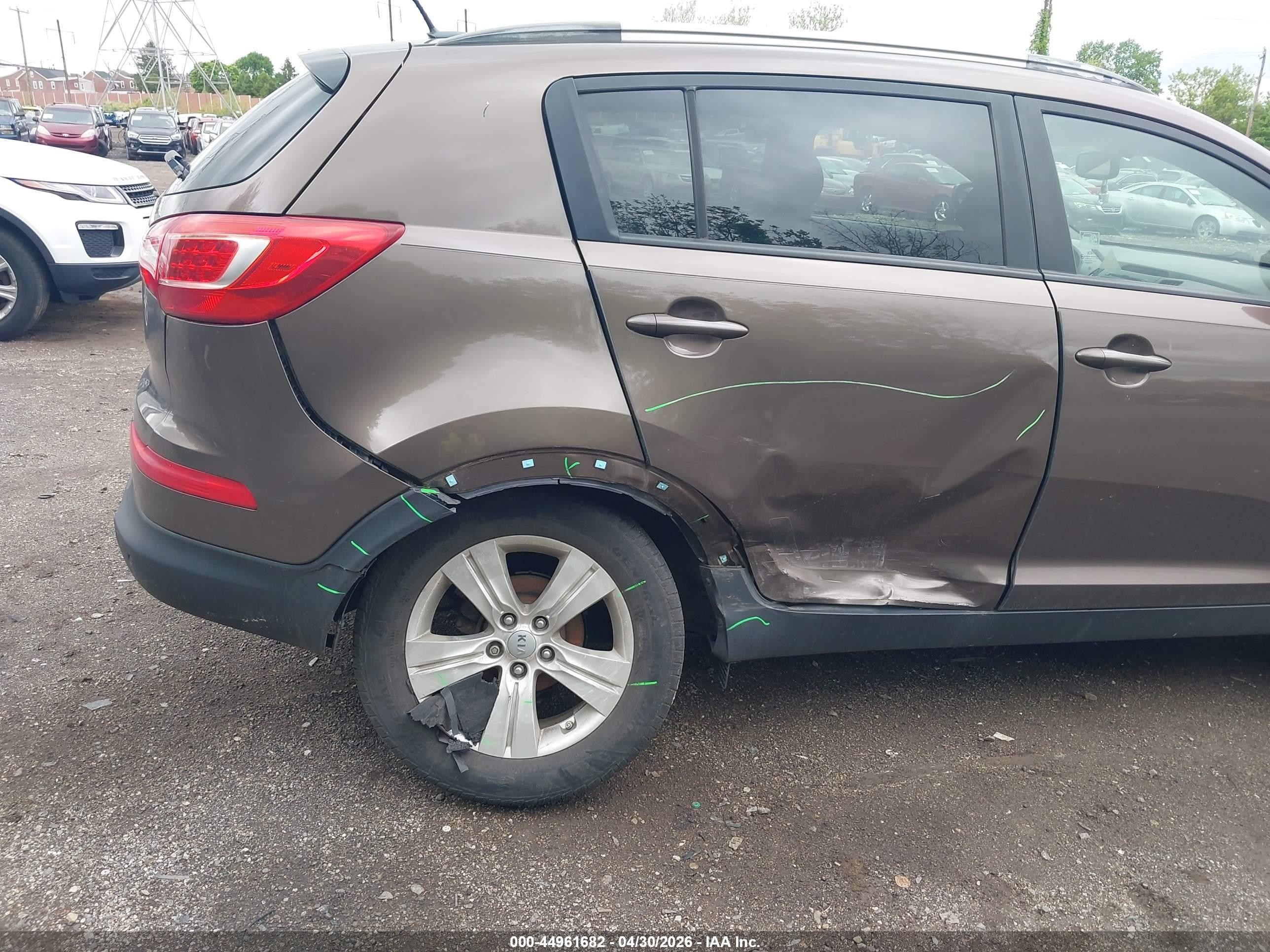 2012 Kia Sportage Lx Brown vin: KNDPB3A25C7215895