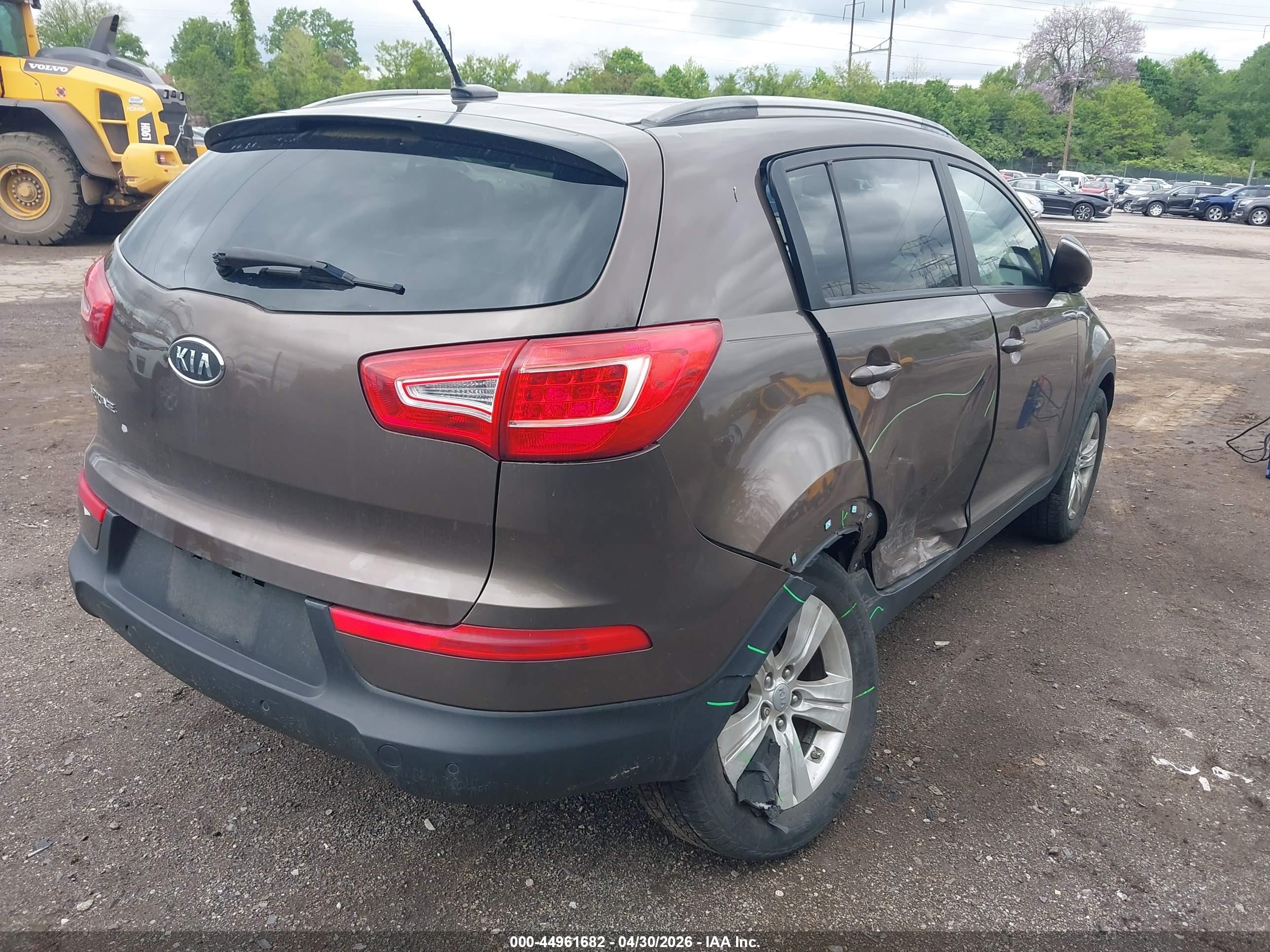 2012 Kia Sportage Lx Brown vin: KNDPB3A25C7215895