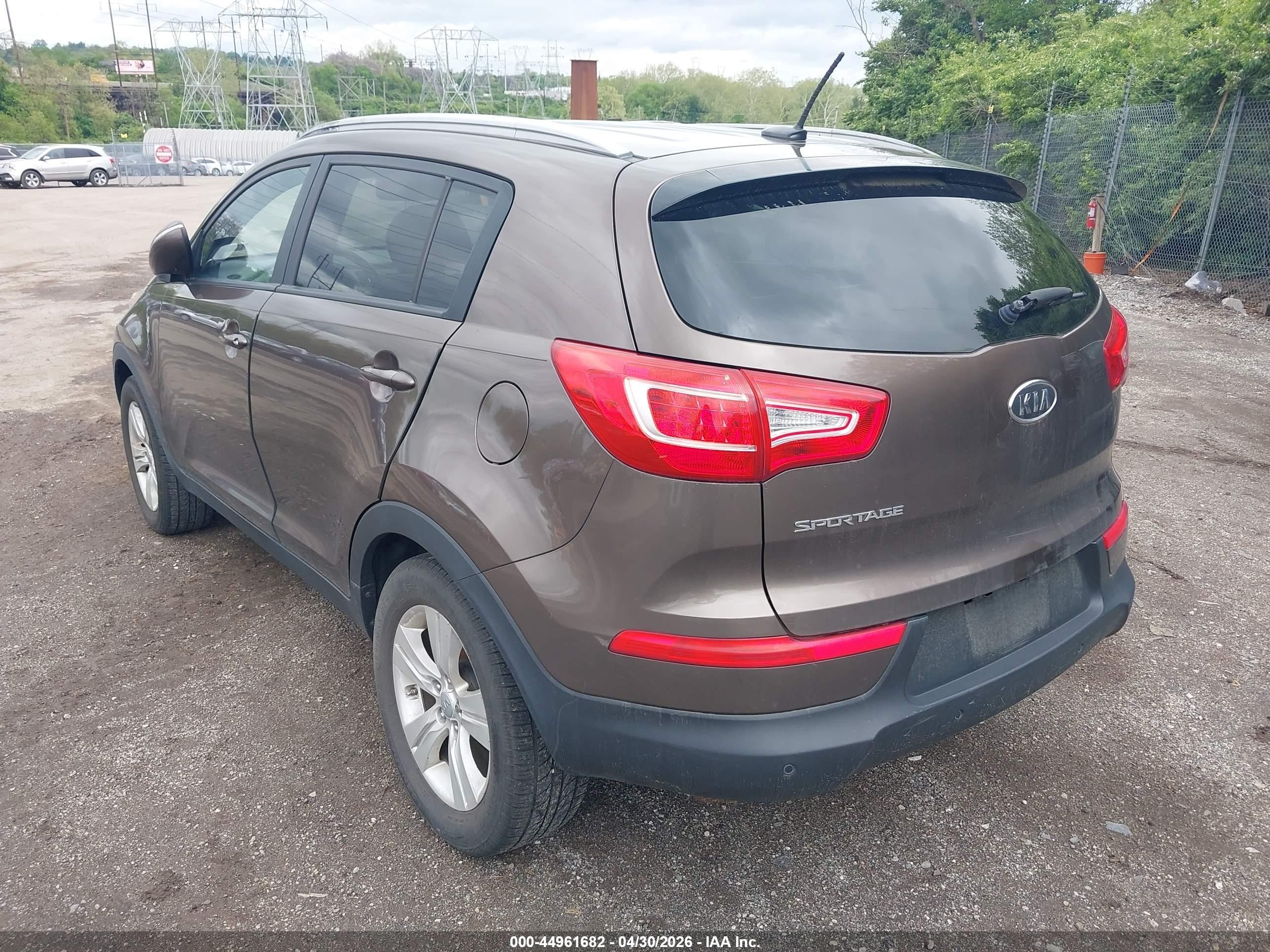 2012 Kia Sportage Lx Brown vin: KNDPB3A25C7215895