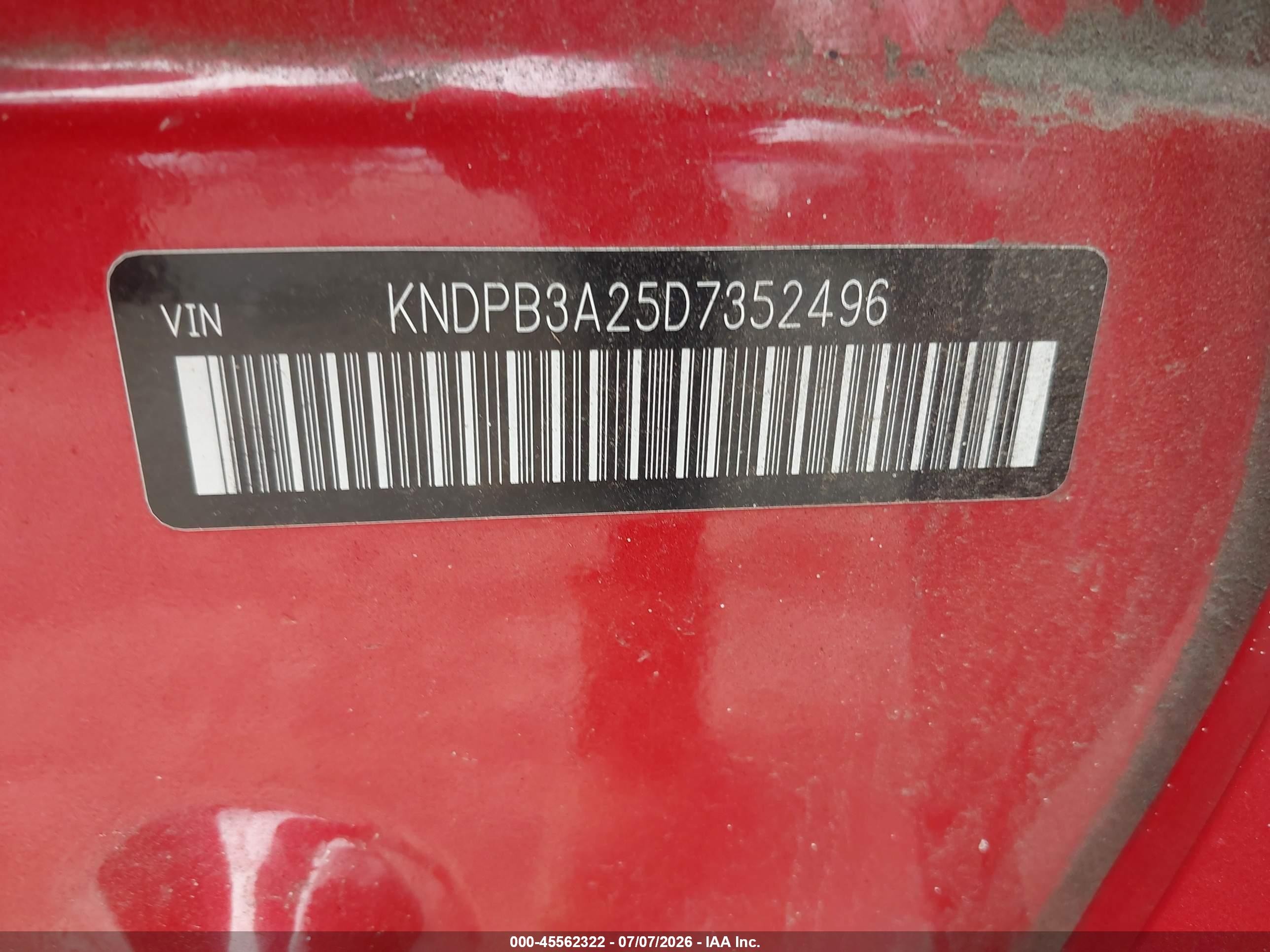 2013 Kia Sportage Lx Red vin: KNDPB3A25D7352496