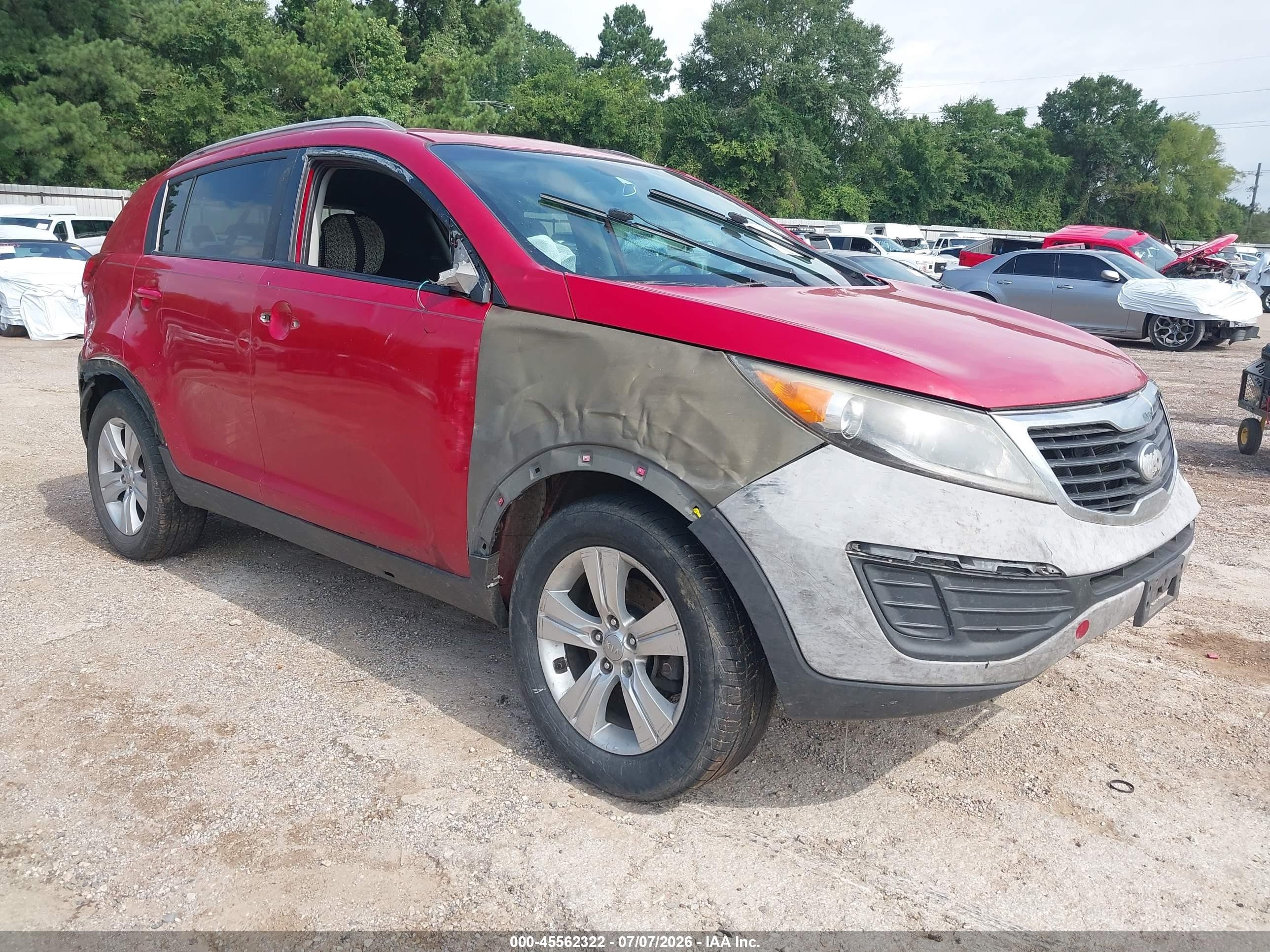 2013 Kia Sportage Lx Red vin: KNDPB3A25D7352496