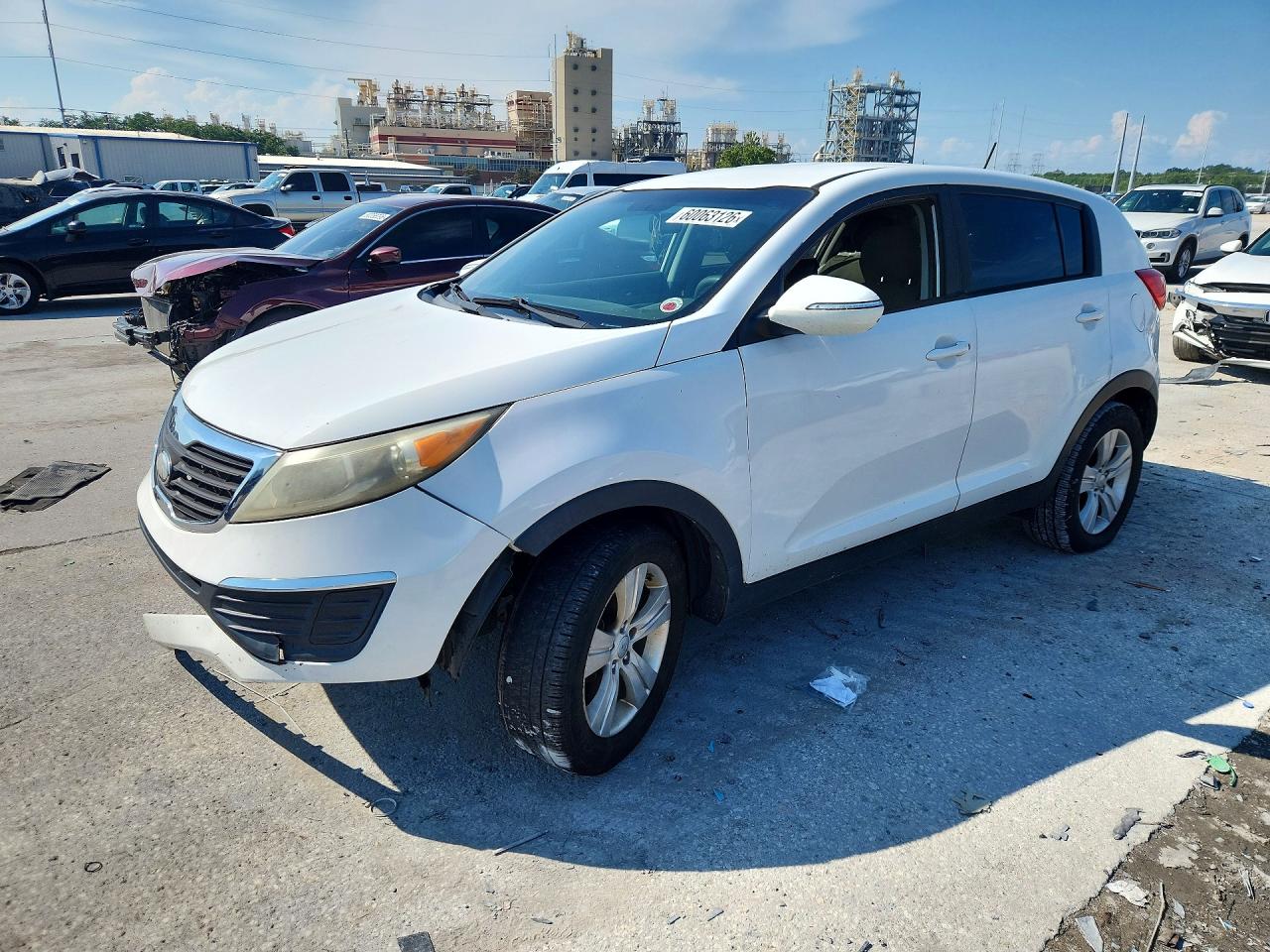 2013 Kia Sportage Lx White vin: KNDPB3A25D7440755