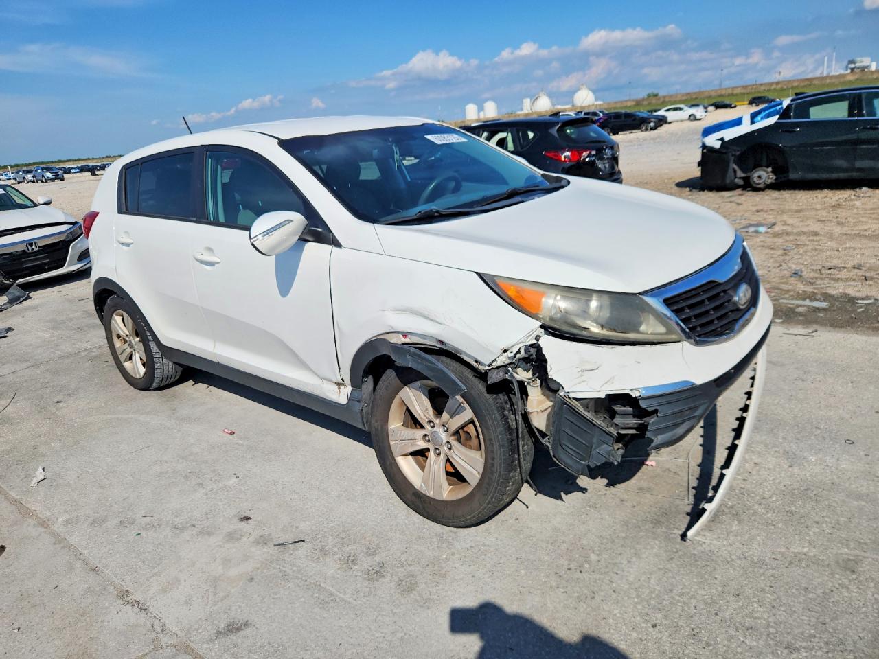 2013 Kia Sportage Lx White vin: KNDPB3A25D7440755